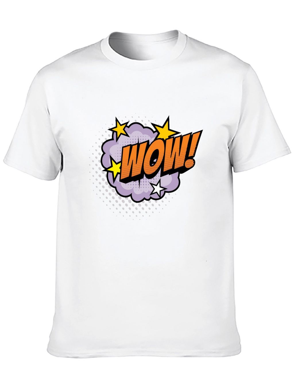 WOW! Graphic Tee - Comic Book Style Black T-Shirt