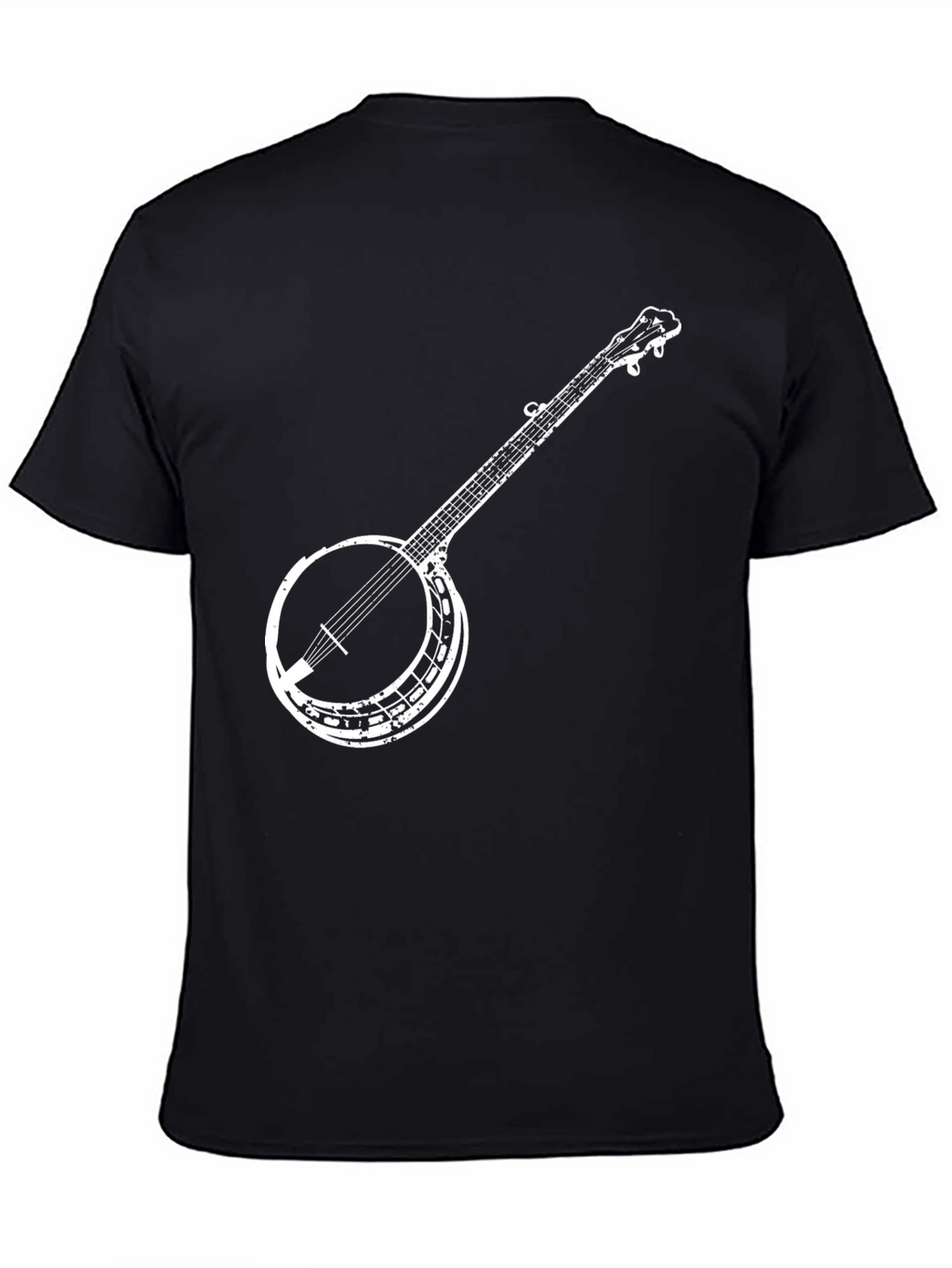 Banjo Graphic Tee - Black Cotton Music Lover Shirt