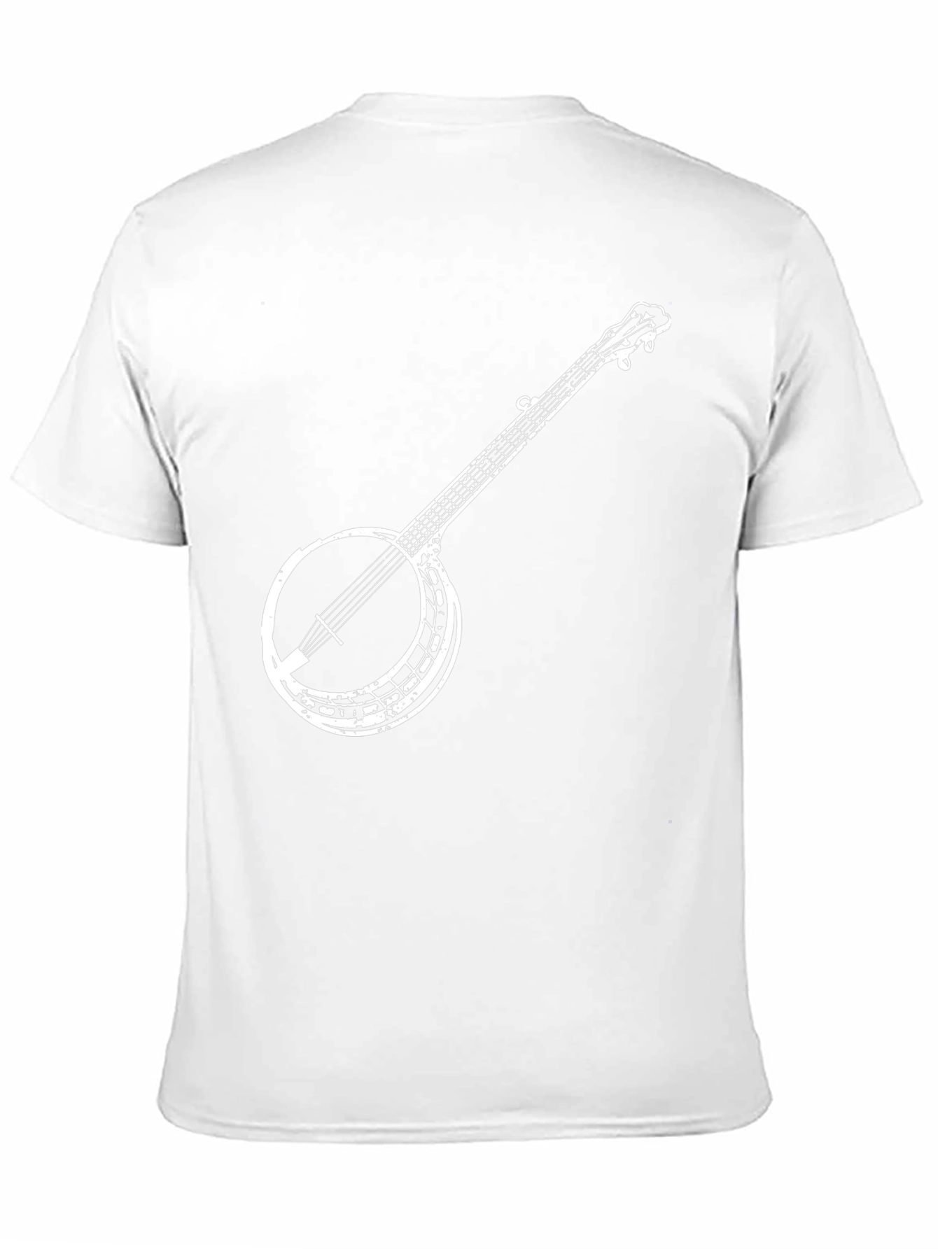 Banjo Graphic Tee - Black Cotton Music Lover Shirt