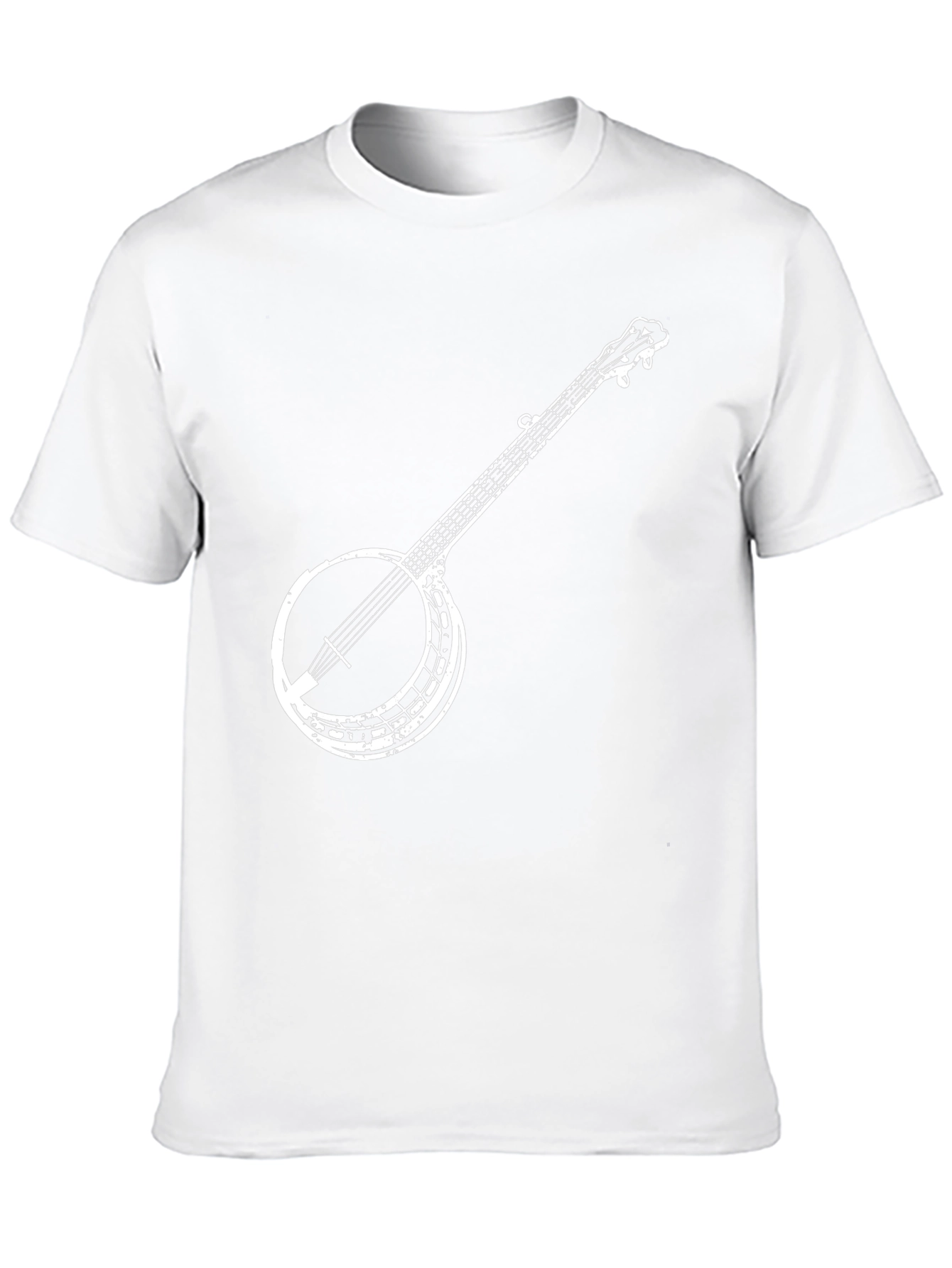 Banjo Graphic Tee - Black Cotton Music Lover Shirt