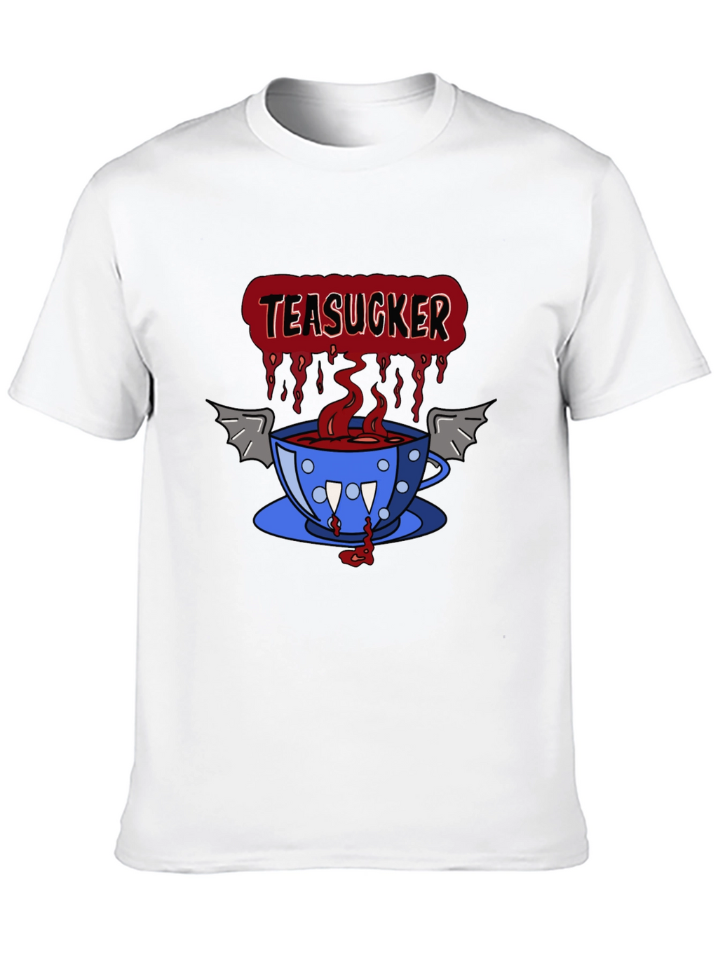 Teasucker Graphic Tee - Vampire Tea Cup Design