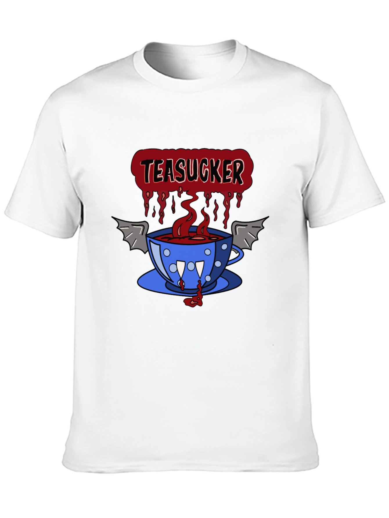 Teasucker Graphic Tee - Vampire Tea Cup Design