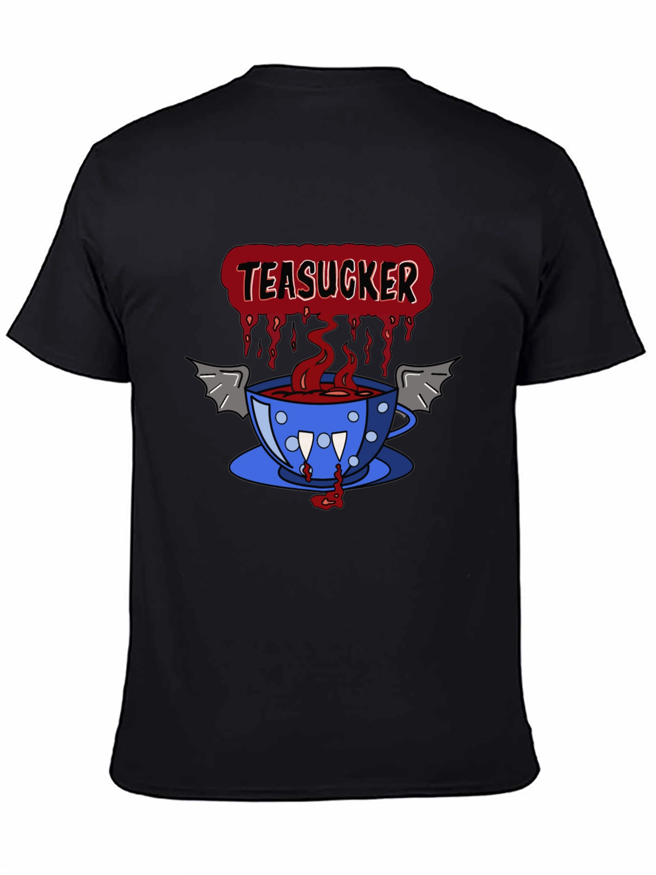 Teasucker Graphic Tee - Vampire Tea Cup Design