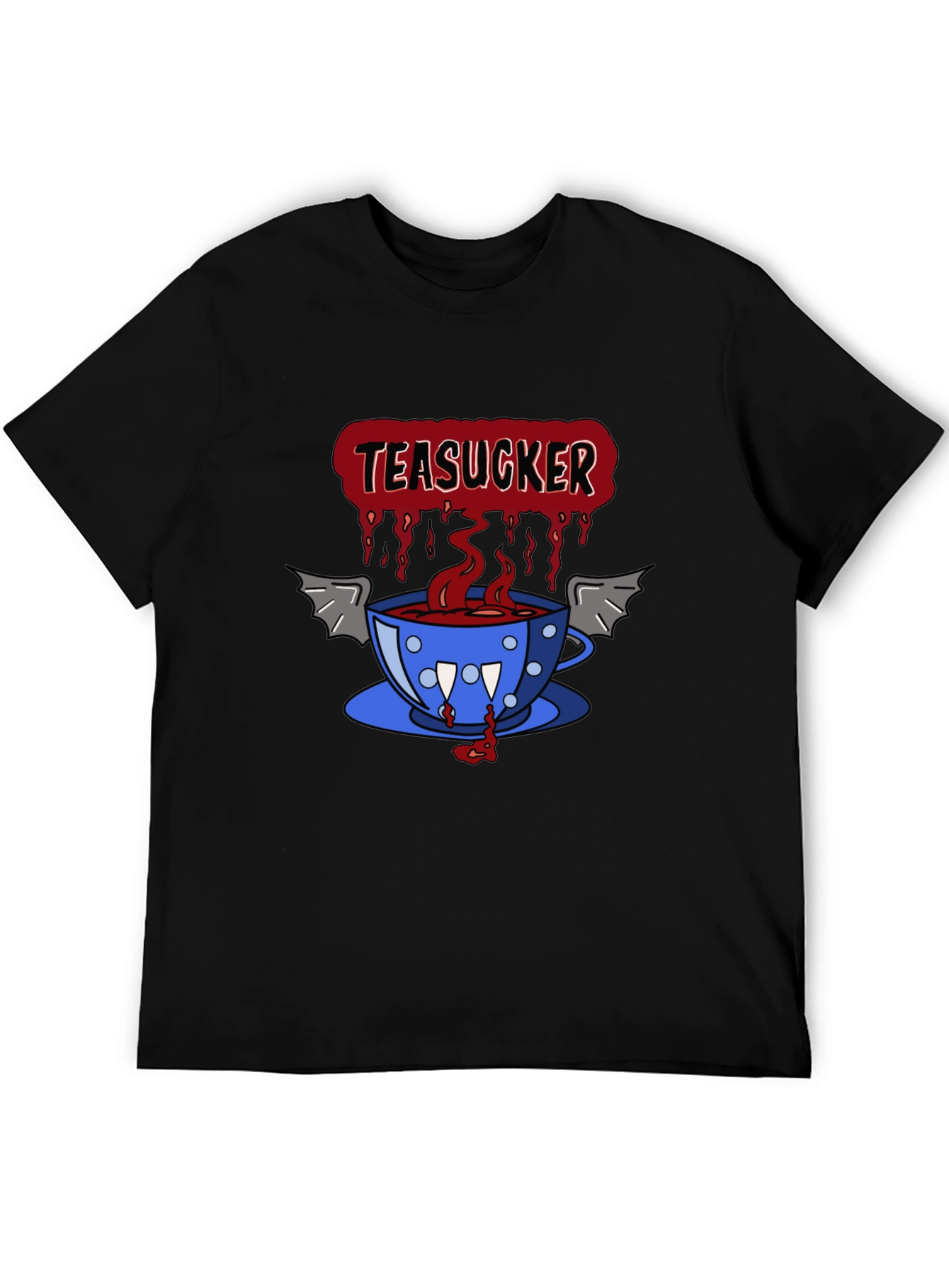 Teasucker Graphic Tee - Vampire Tea Cup Design