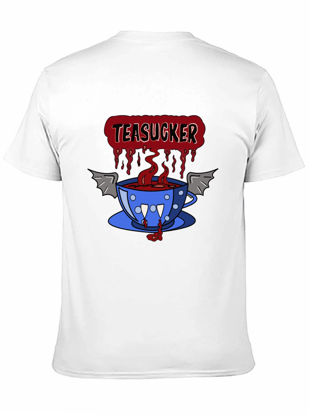 Teasucker Graphic Tee - Vampire Tea Cup Design
