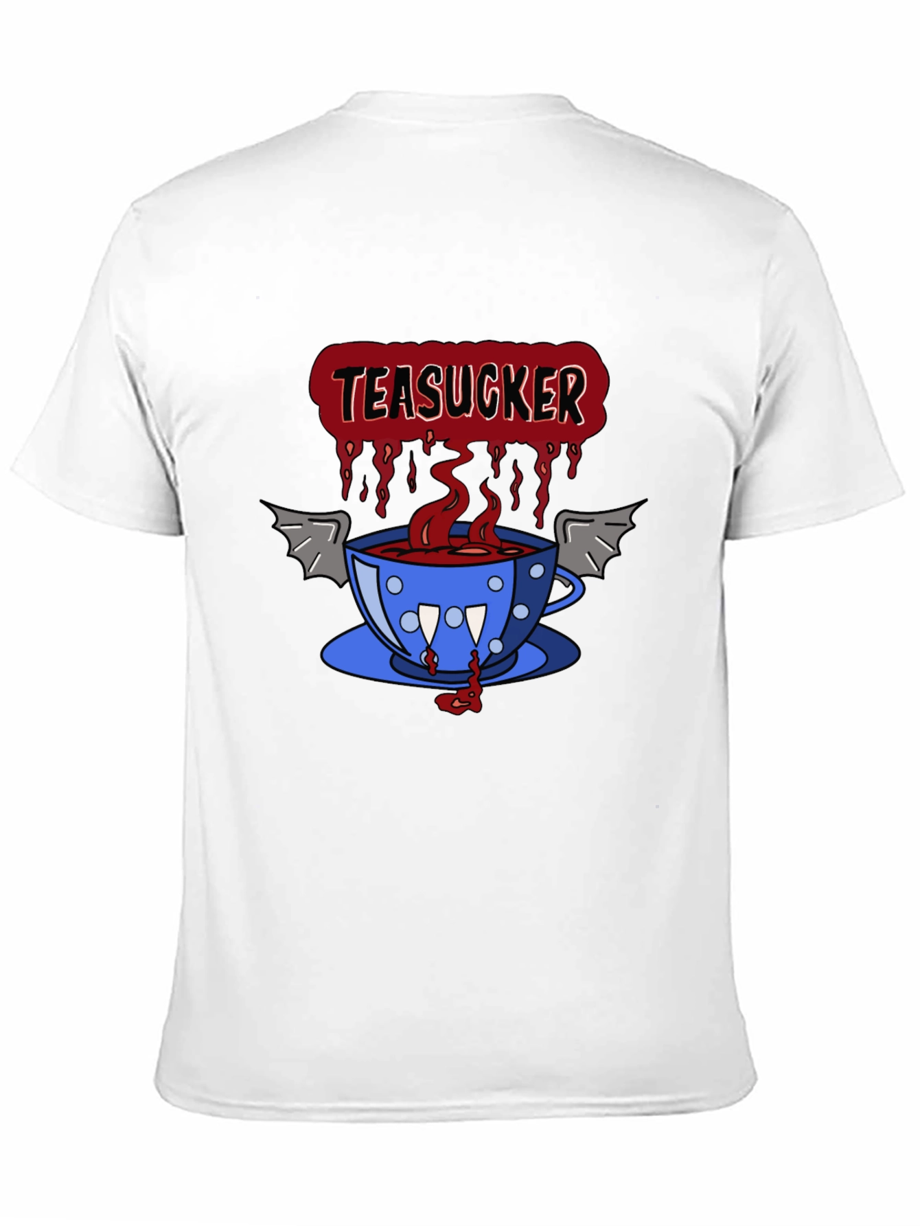 Teasucker Graphic Tee - Vampire Tea Cup Design