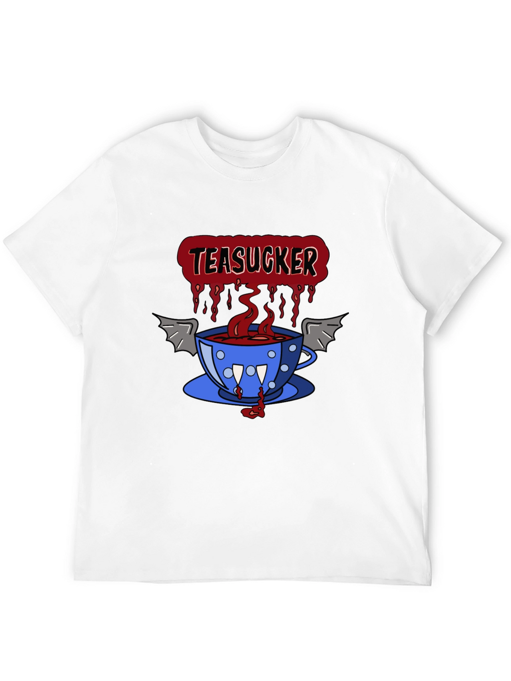 Teasucker Graphic Tee - Vampire Tea Cup Design