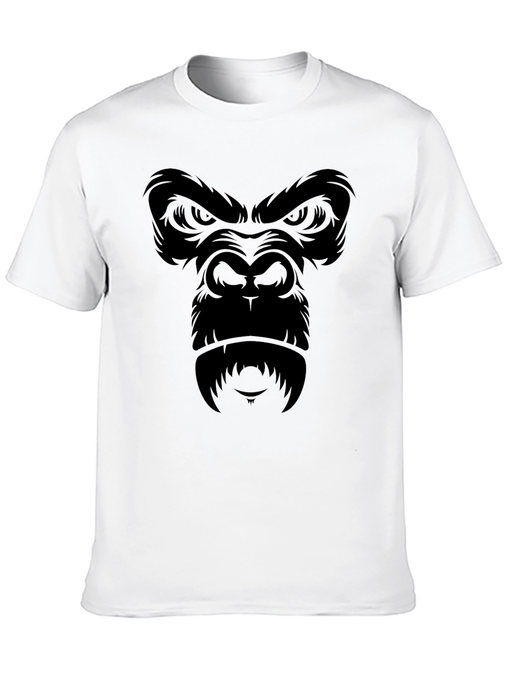 Black Gorilla Face Graphic T-Shirt