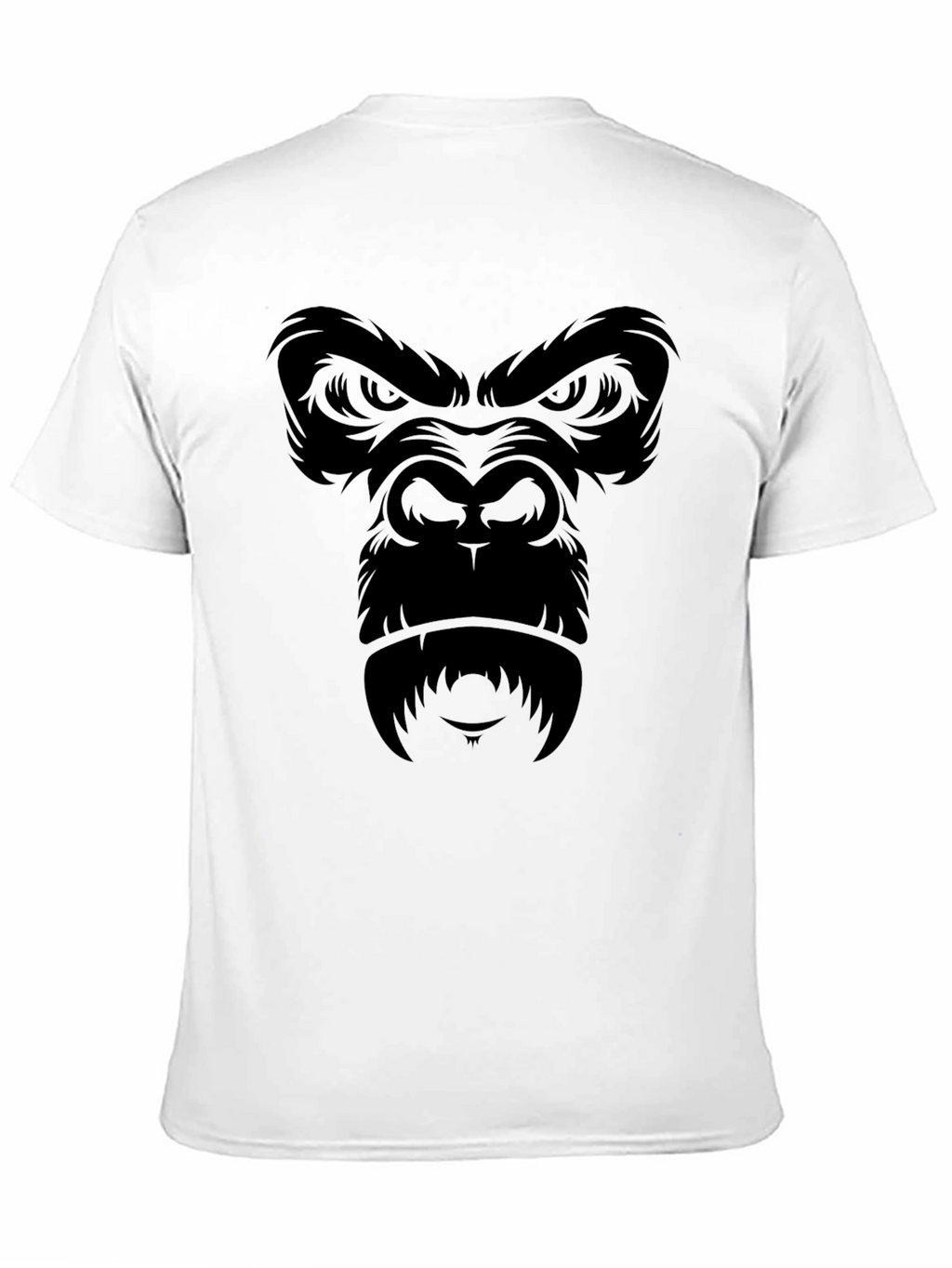 Black Gorilla Face Graphic T-Shirt