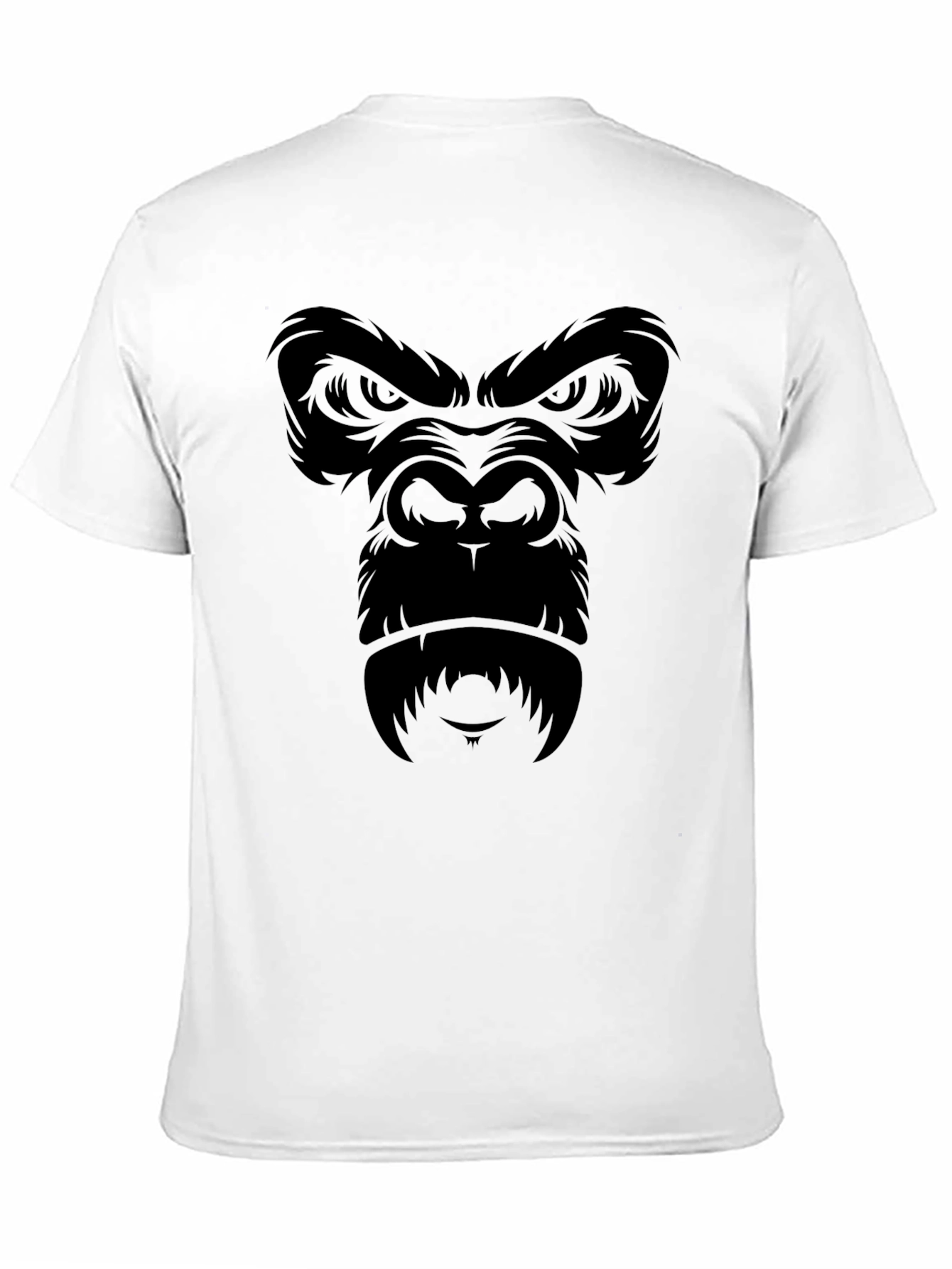 Black Gorilla Face Graphic T-Shirt