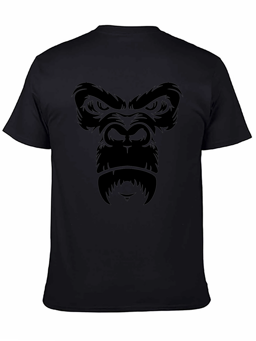 Black Gorilla Face Graphic T-Shirt
