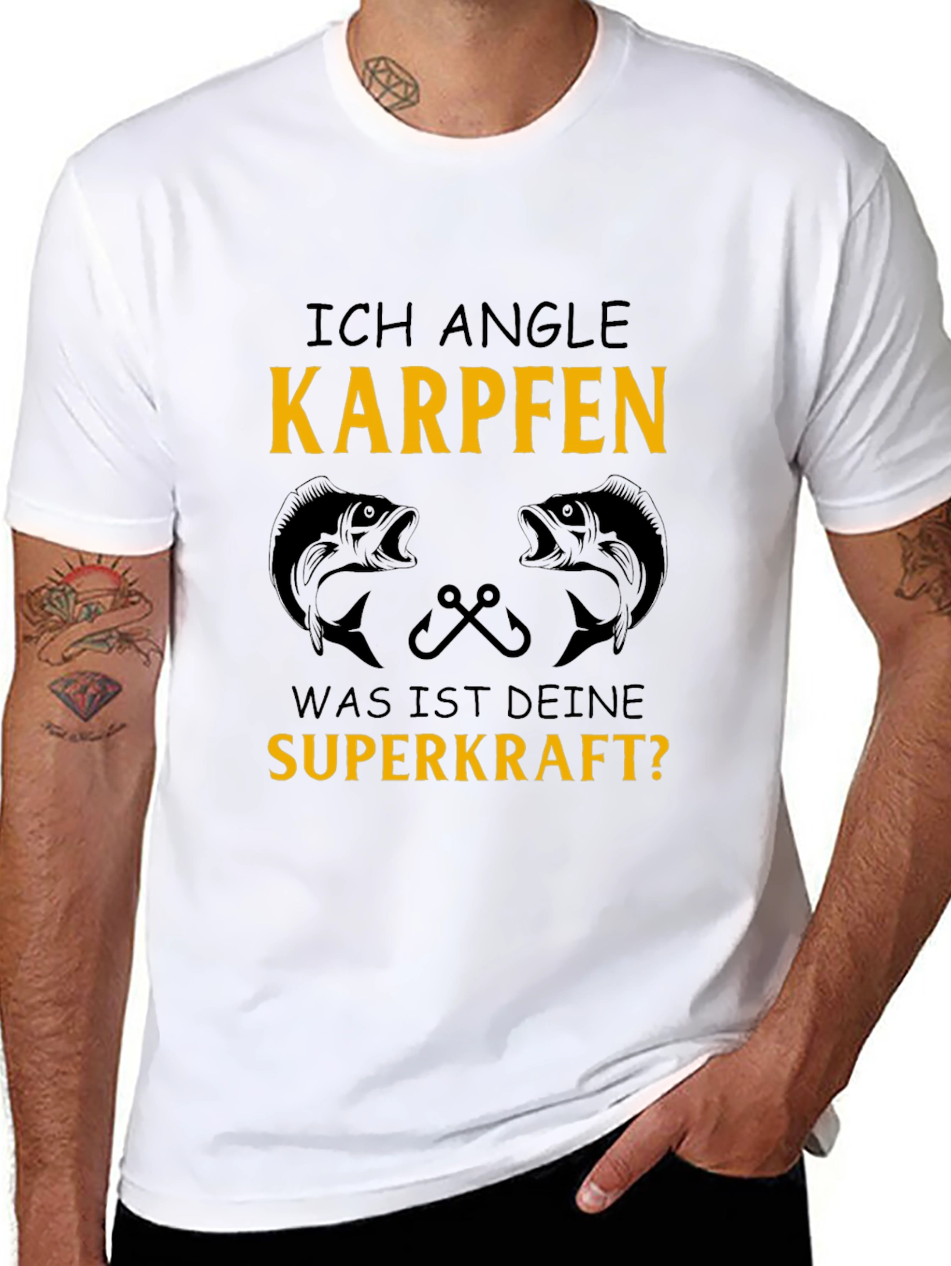 Ich Angle Karpfen Superkraft T-Shirt