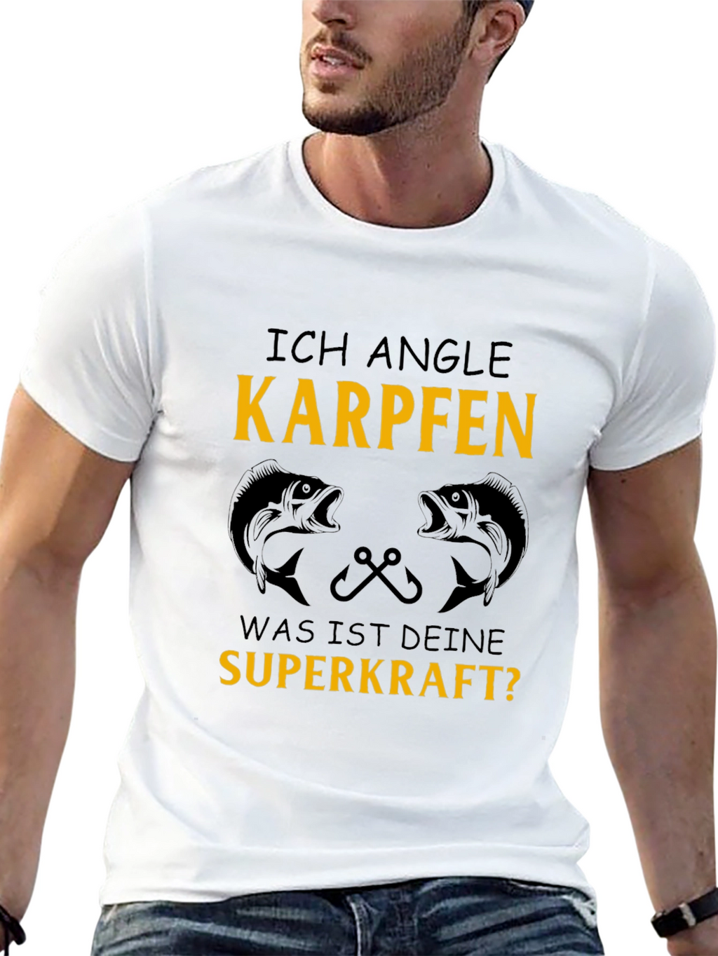 Ich Angle Karpfen Superkraft T-Shirt