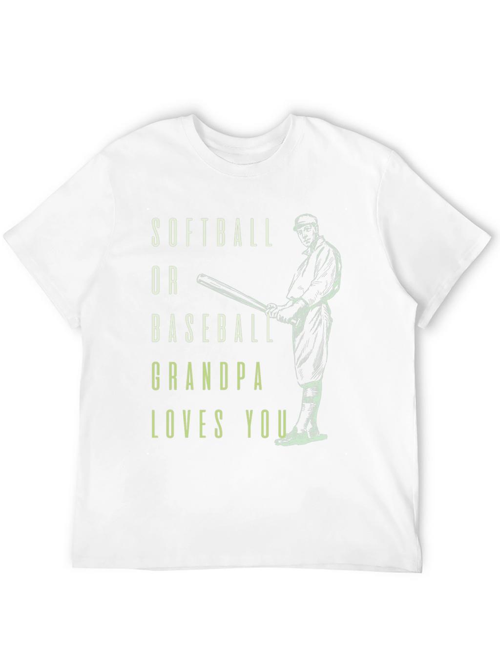 Softball or Baseball Grandpa Loves You Graphic Tee