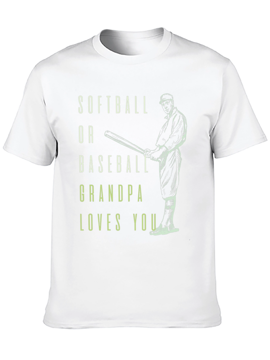 Softball or Baseball Grandpa Loves You Graphic Tee