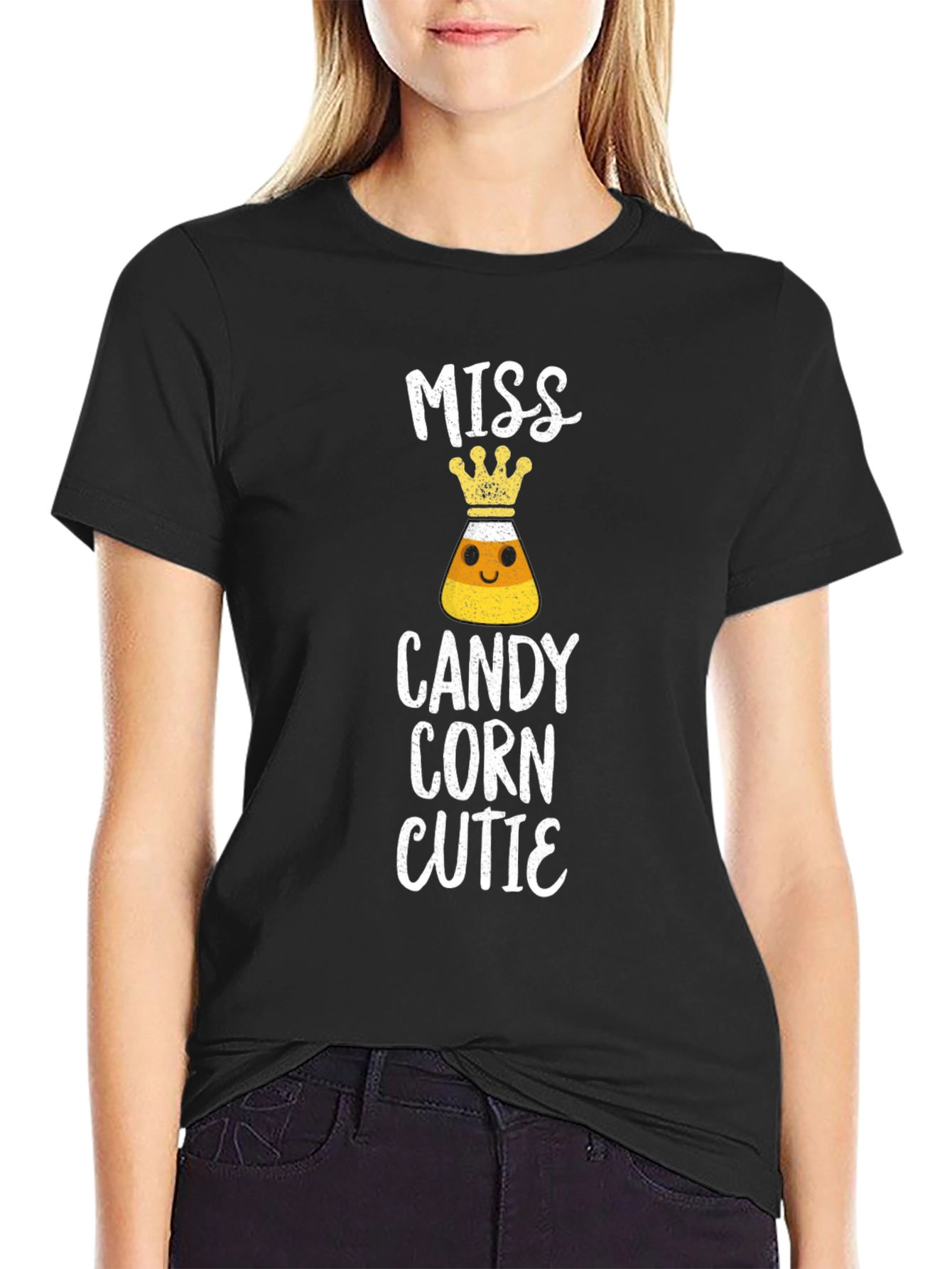 Miss Candy Corn Cutie Graphic T-Shirt Halloween