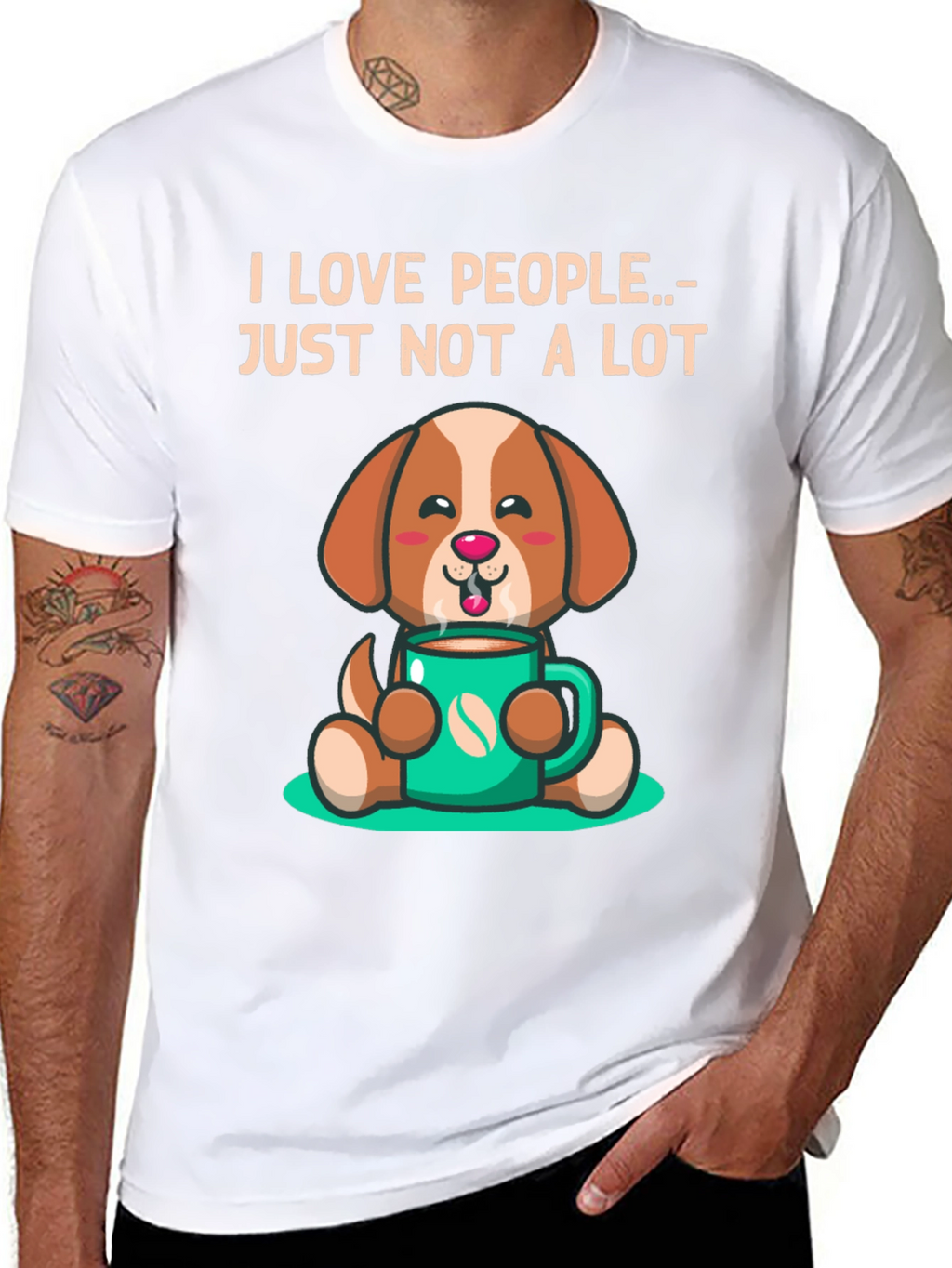 I Love People.. Just Not a Lot Dog T-Shirt
