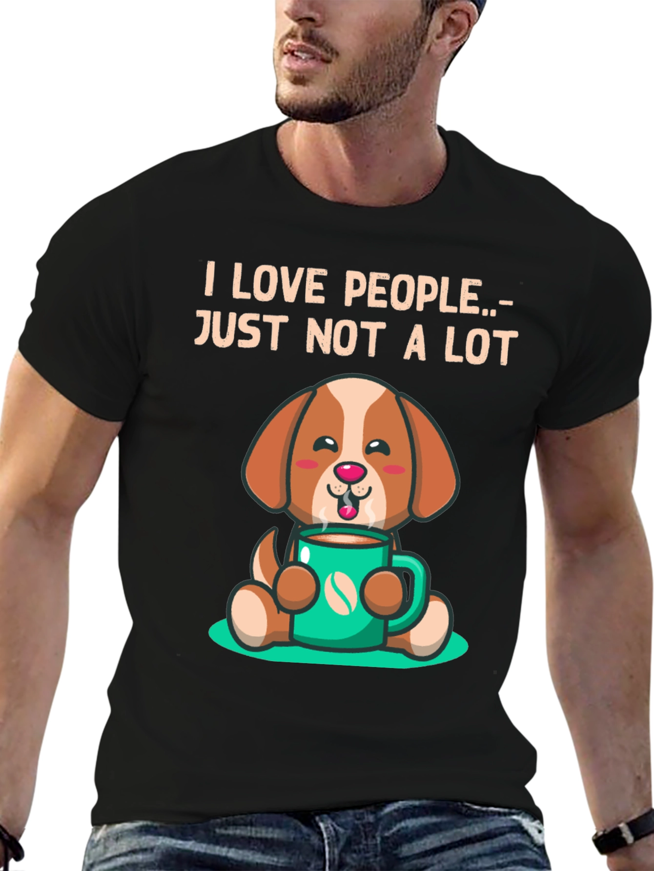 I Love People.. Just Not a Lot Dog T-Shirt