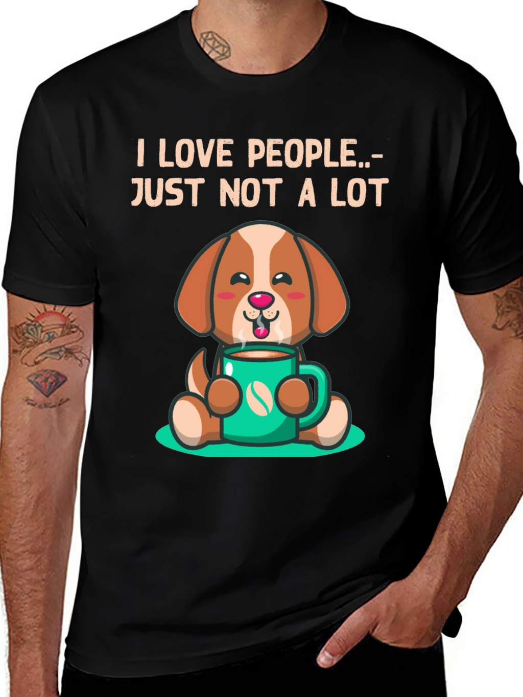 I Love People.. Just Not a Lot Dog T-Shirt