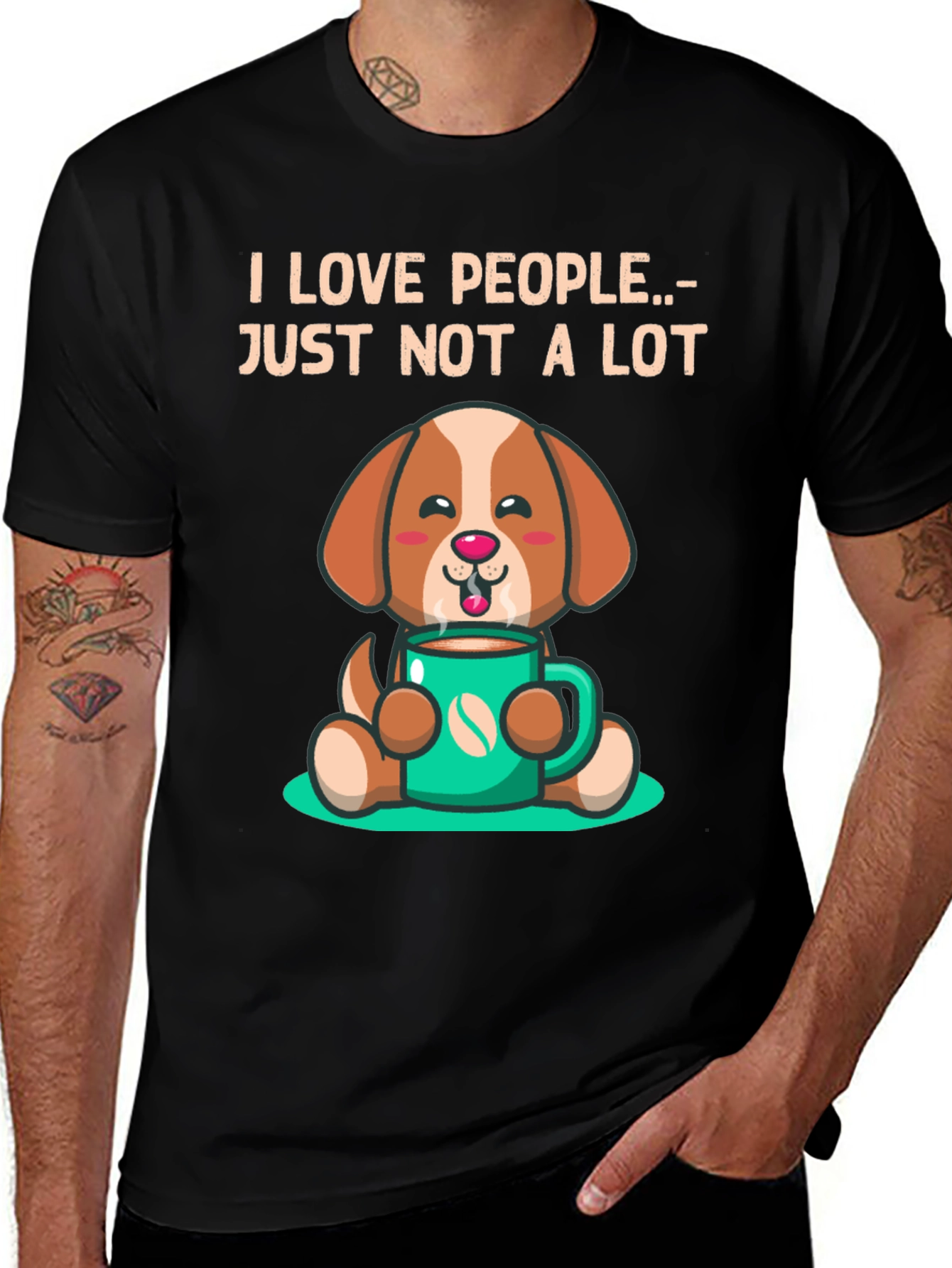 I Love People.. Just Not a Lot Dog T-Shirt