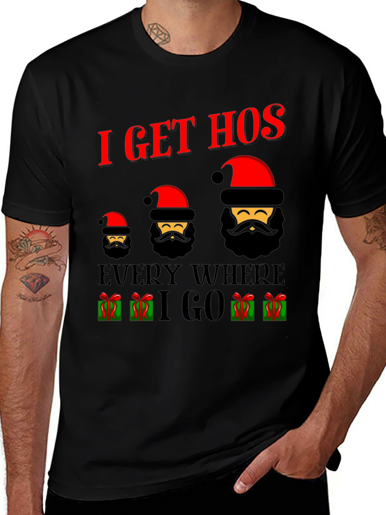 I Get Hos Santa Christmas T-Shirt