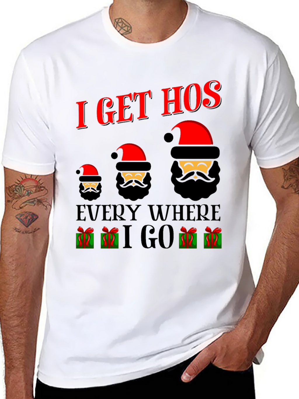 I Get Hos Santa Christmas T-Shirt