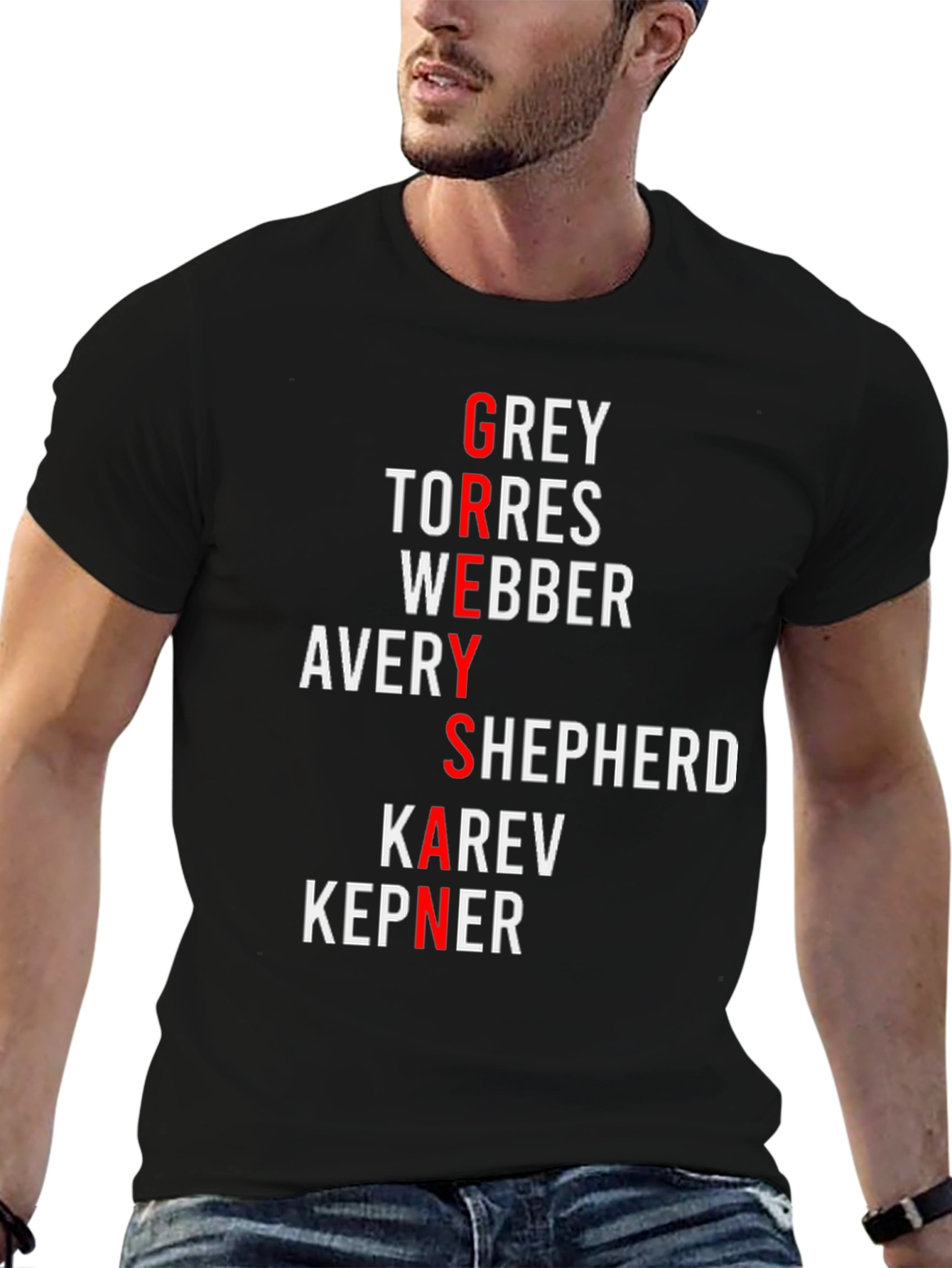 Greys Anatomy Cast Names T-Shirt