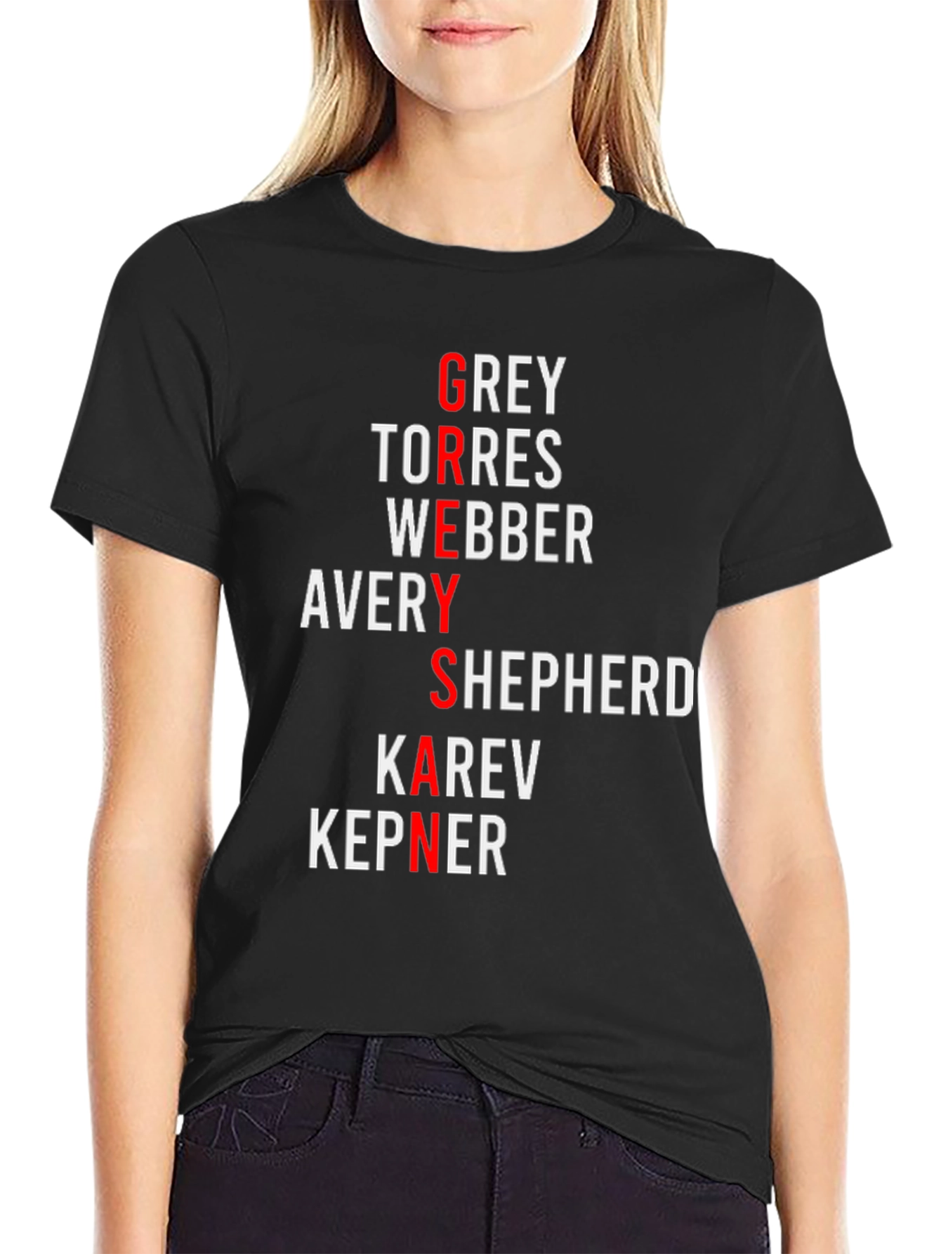 Greys Anatomy Cast Names T-Shirt