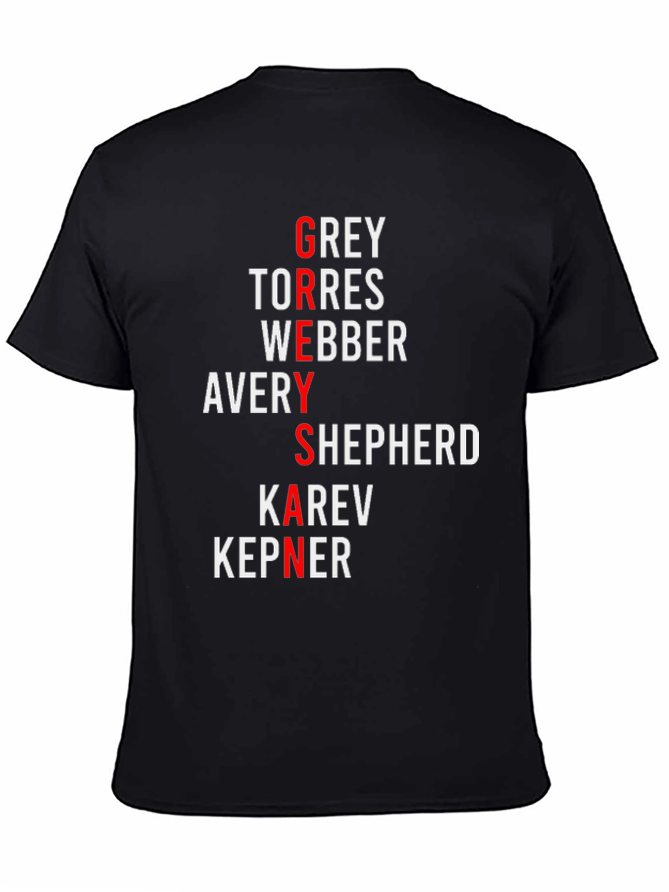 Greys Anatomy Cast Names T-Shirt