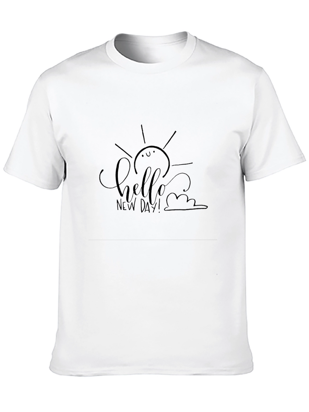 Hello New Day Black Graphic T-Shirt