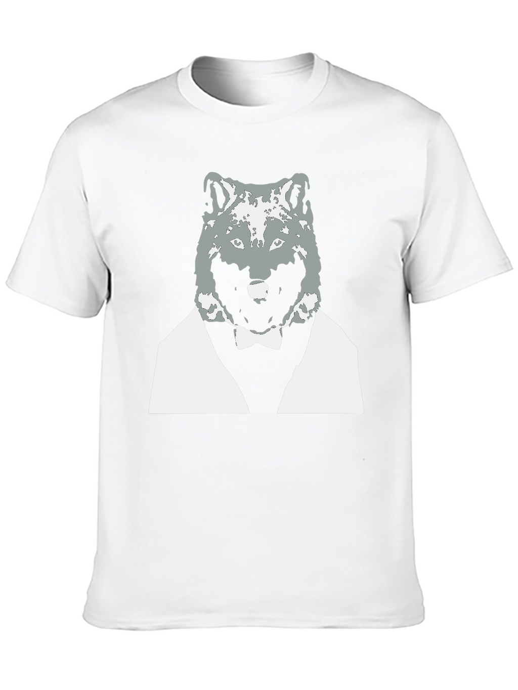 Wolf in Suit Graphic Tee - Cool Black T-Shirt