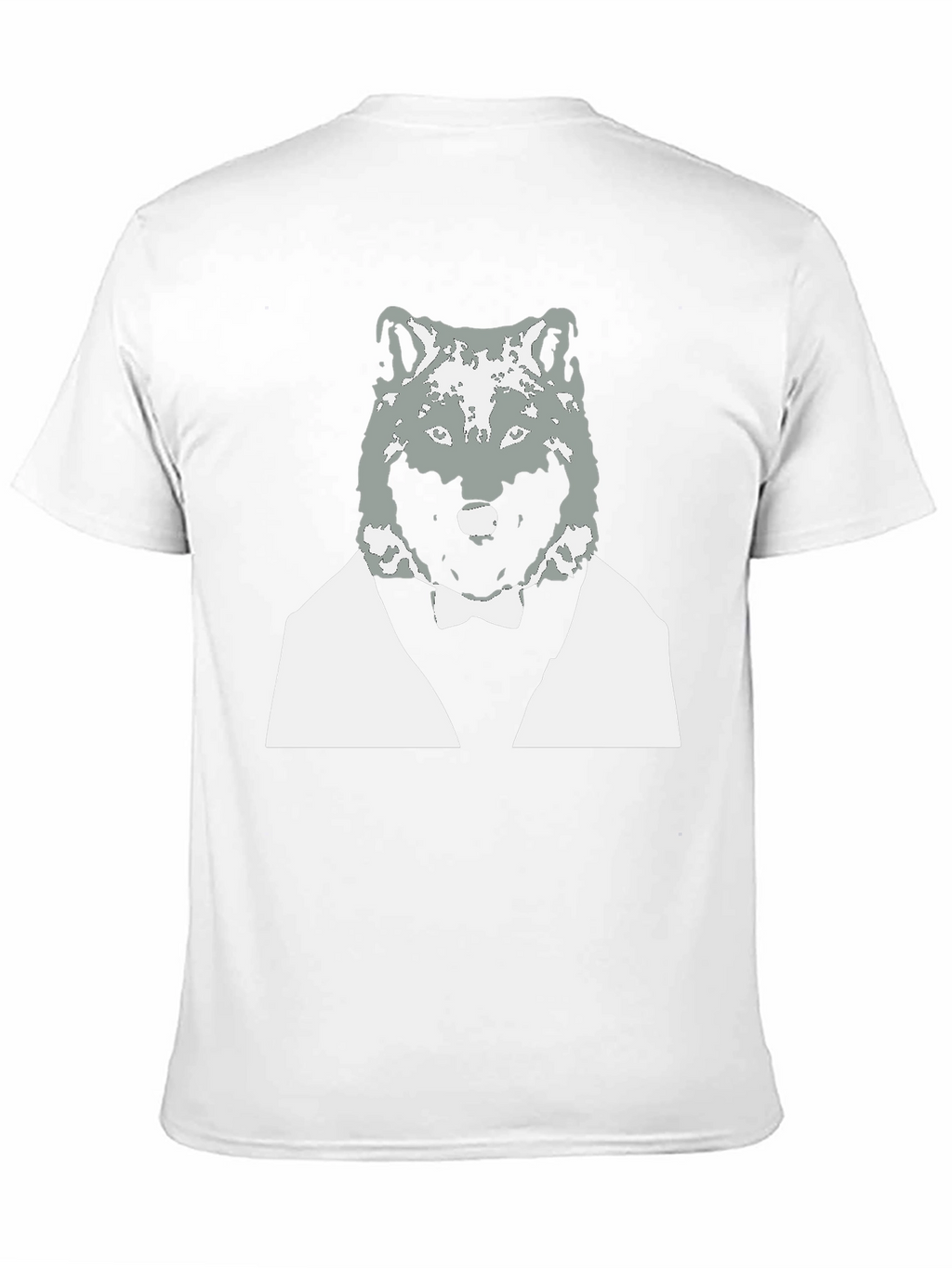 Wolf in Suit Graphic Tee - Cool Black T-Shirt