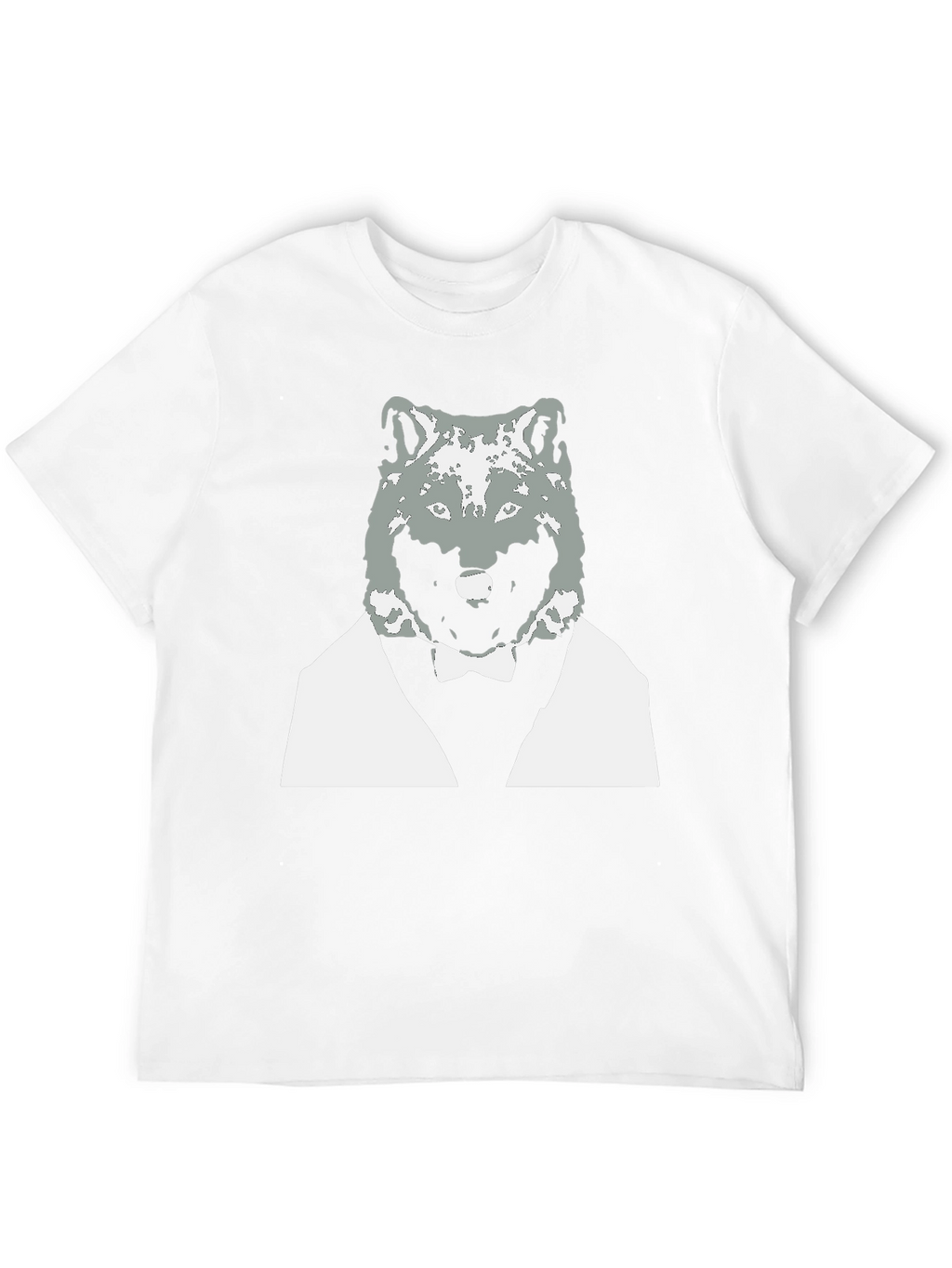Wolf in Suit Graphic Tee - Cool Black T-Shirt