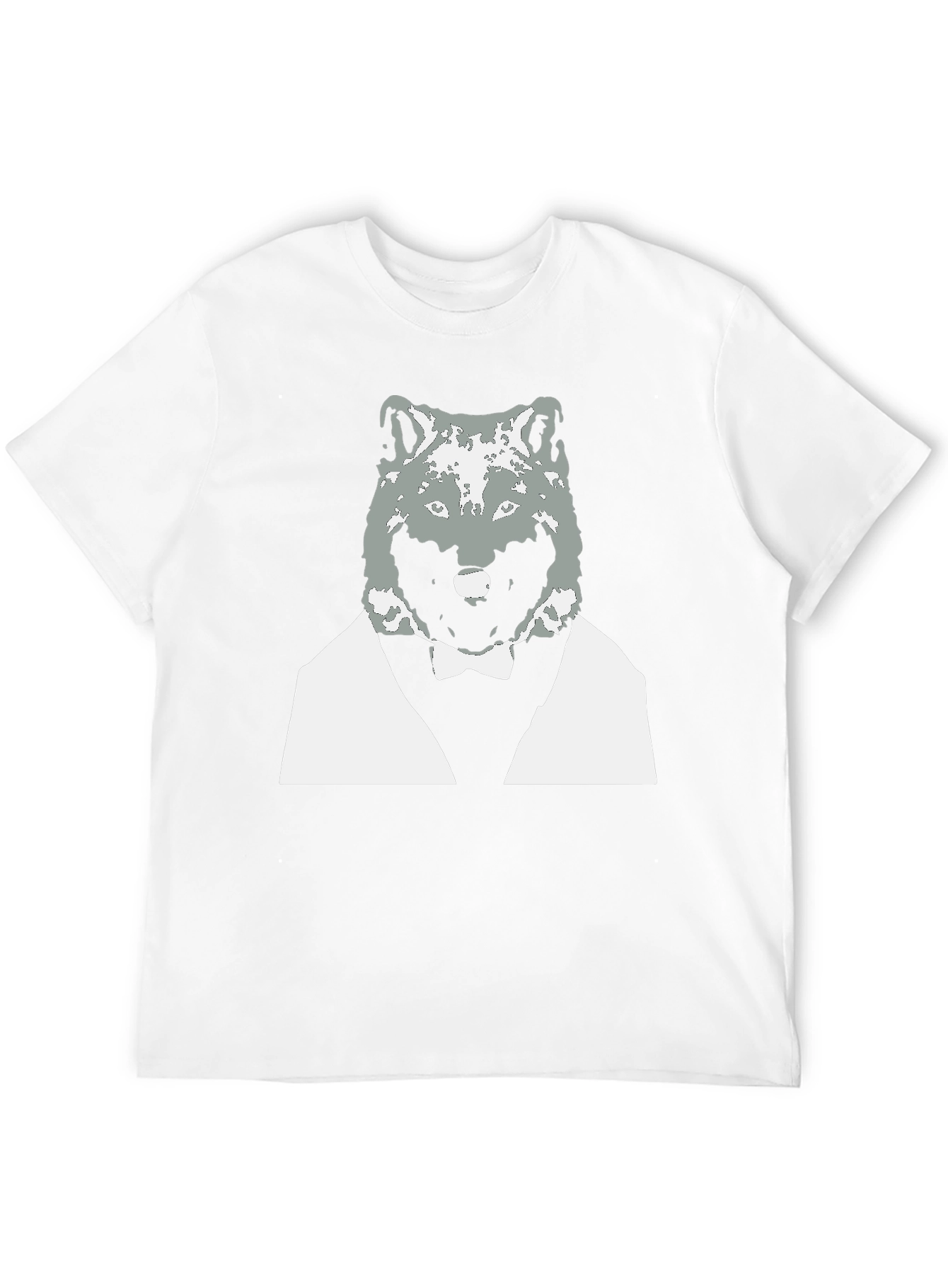 Wolf in Suit Graphic Tee - Cool Black T-Shirt