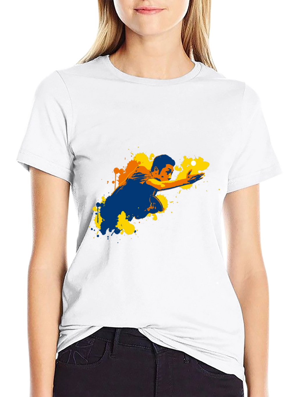 Graphic Print T-Shirt - Pool Player Design