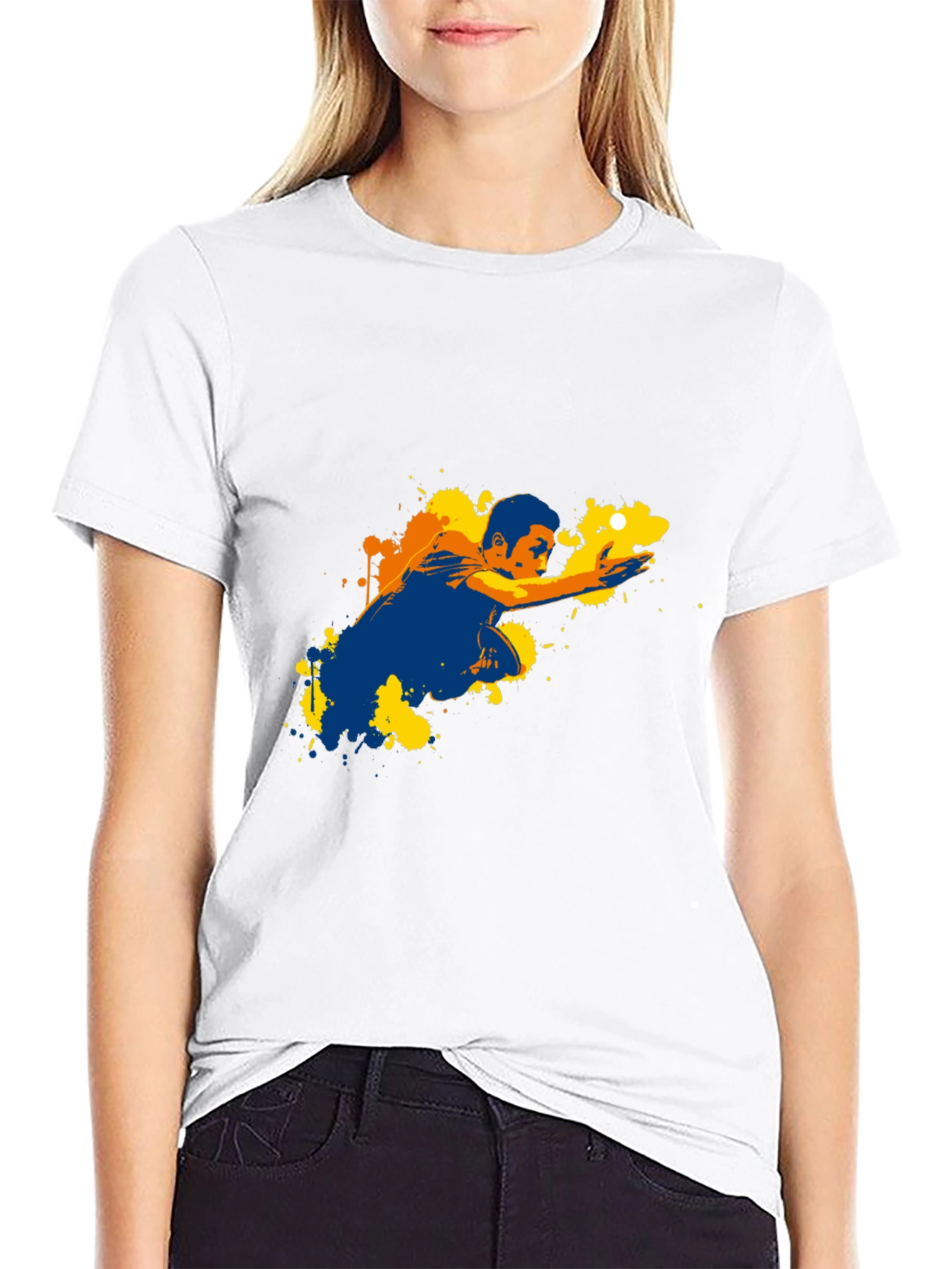 Graphic Print T-Shirt - Pool Player Design