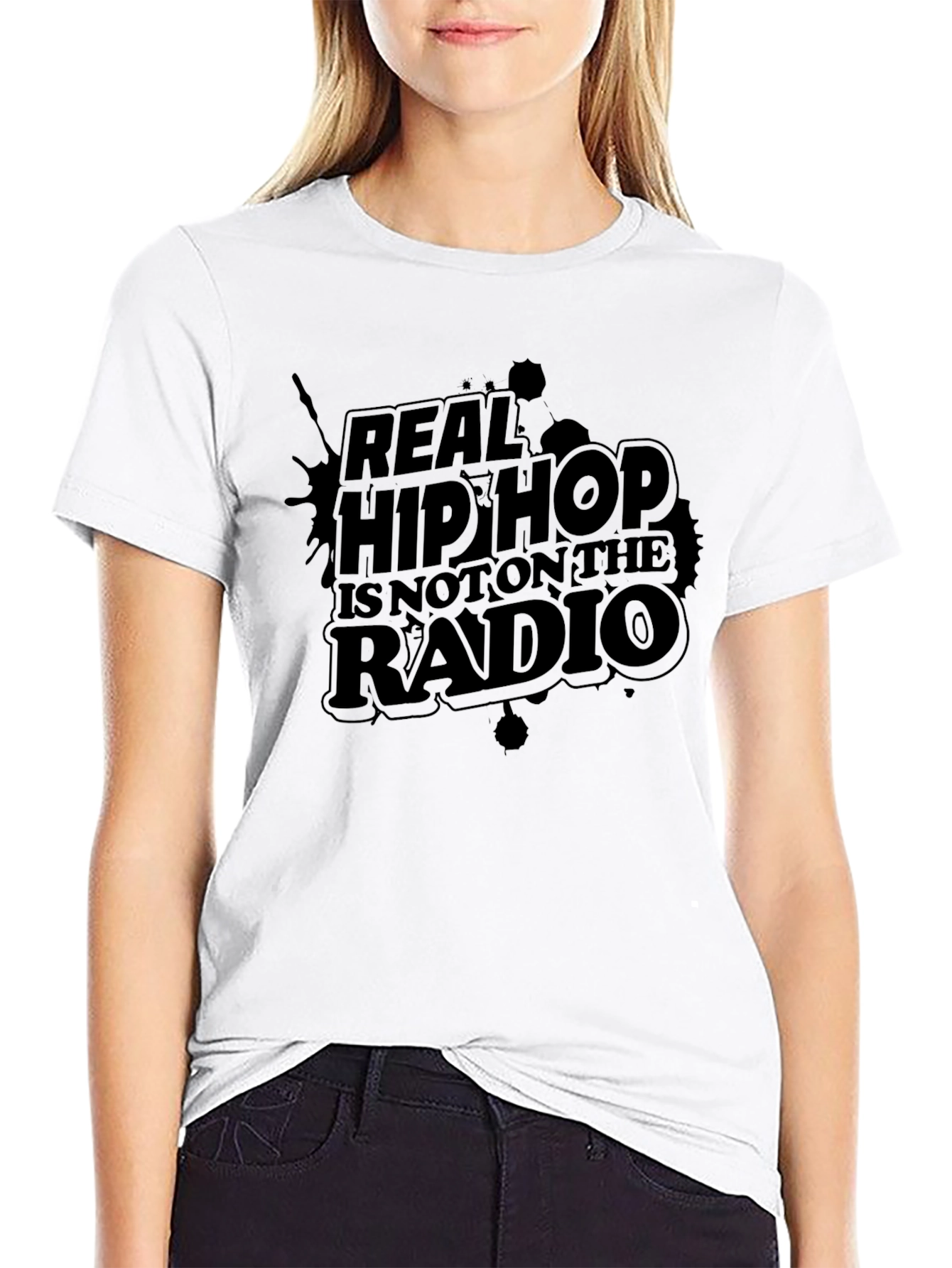 Real Hip Hop T-Shirt - Graphic Tee - Black