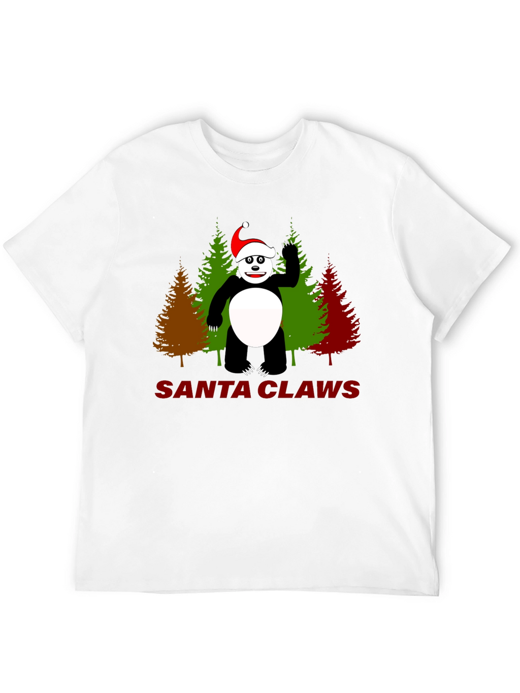 Santa Claws Panda Christmas T-Shirt