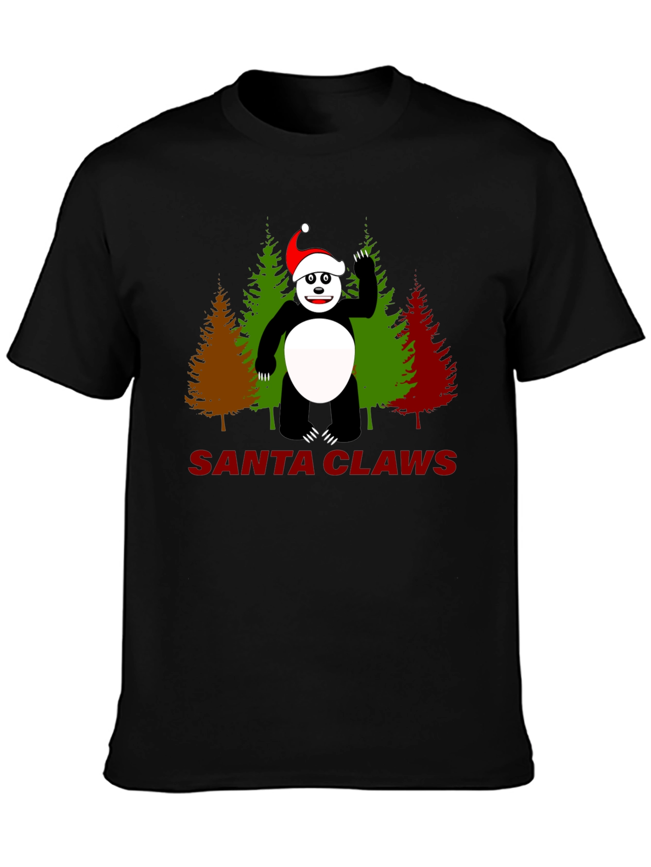 Santa Claws Panda Christmas T-Shirt
