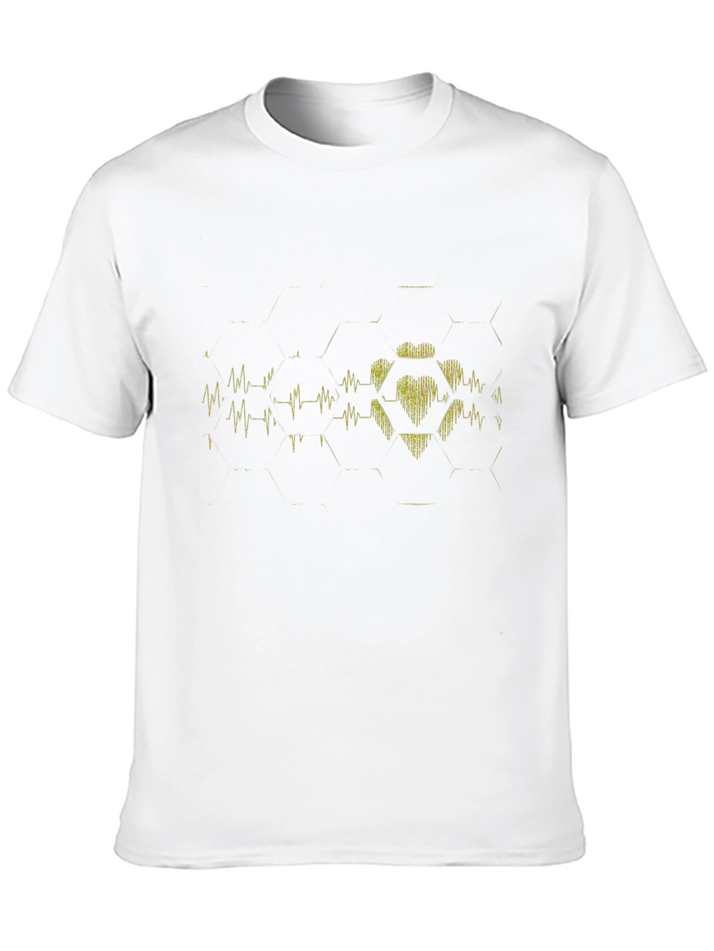 Heartbeat Hexagon Black T-Shirt