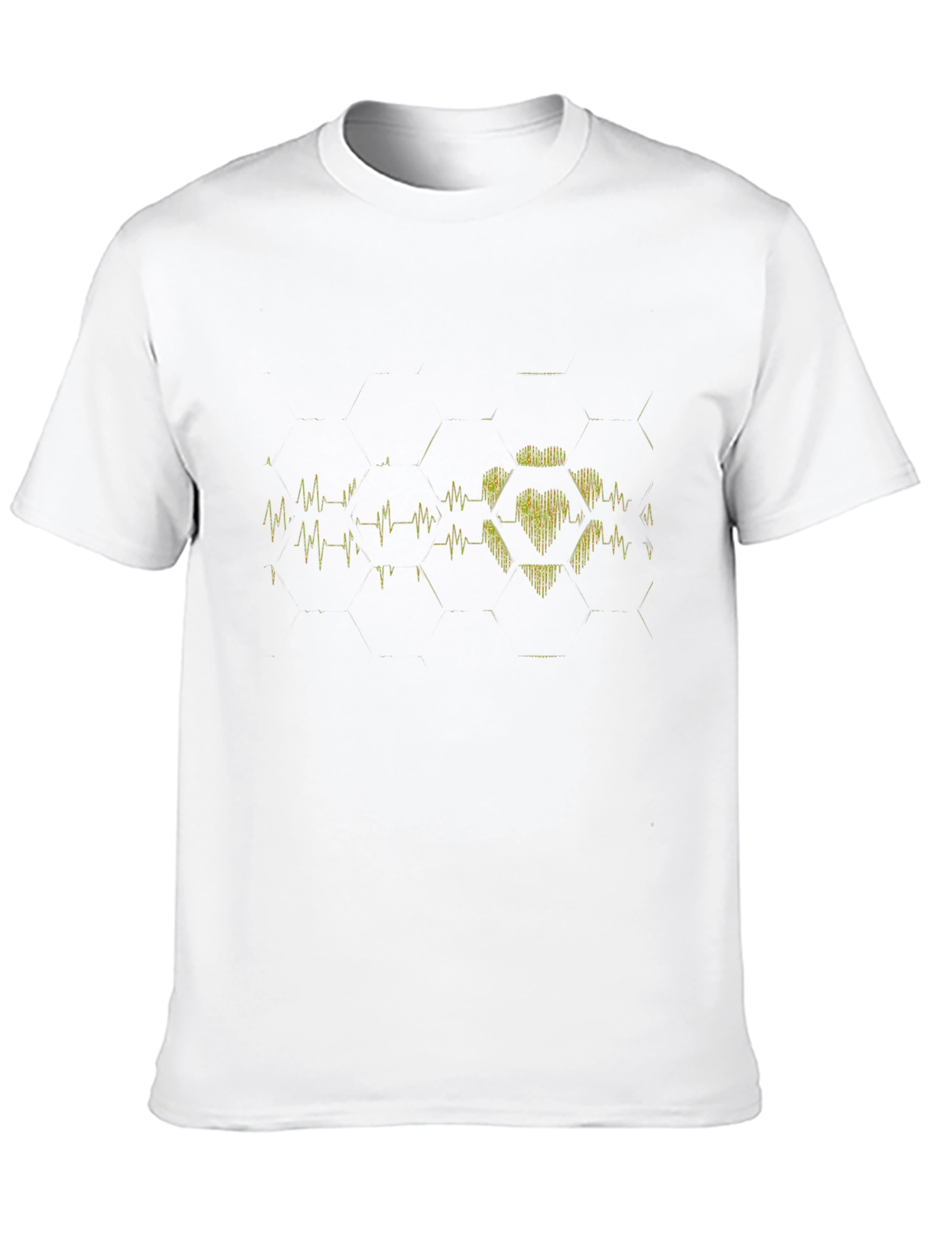 Heartbeat Hexagon Black T-Shirt