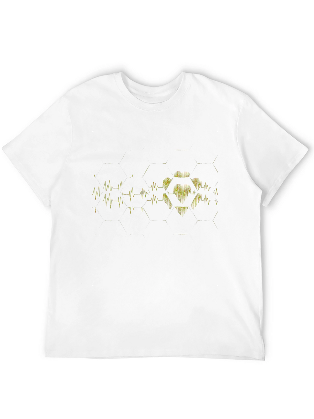 Heartbeat Hexagon Black T-Shirt