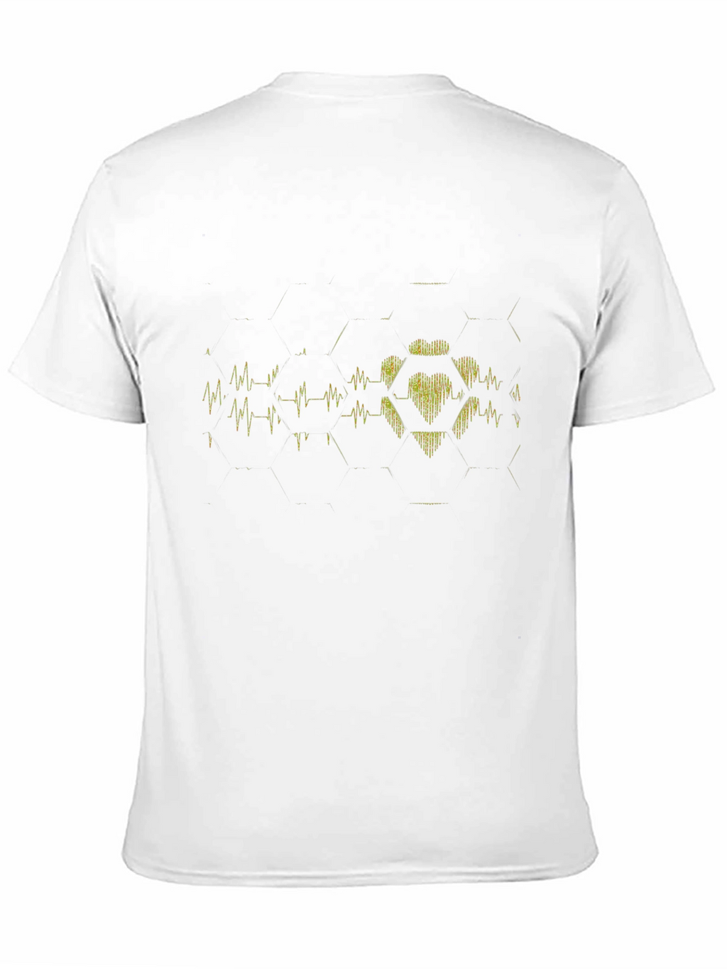 Heartbeat Hexagon Black T-Shirt