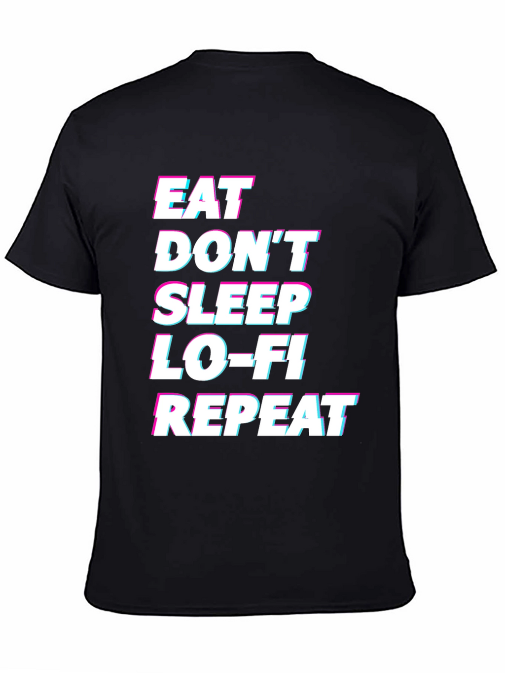 Eat Sleep Lo-Fi Repeat Black Graphic Tee
