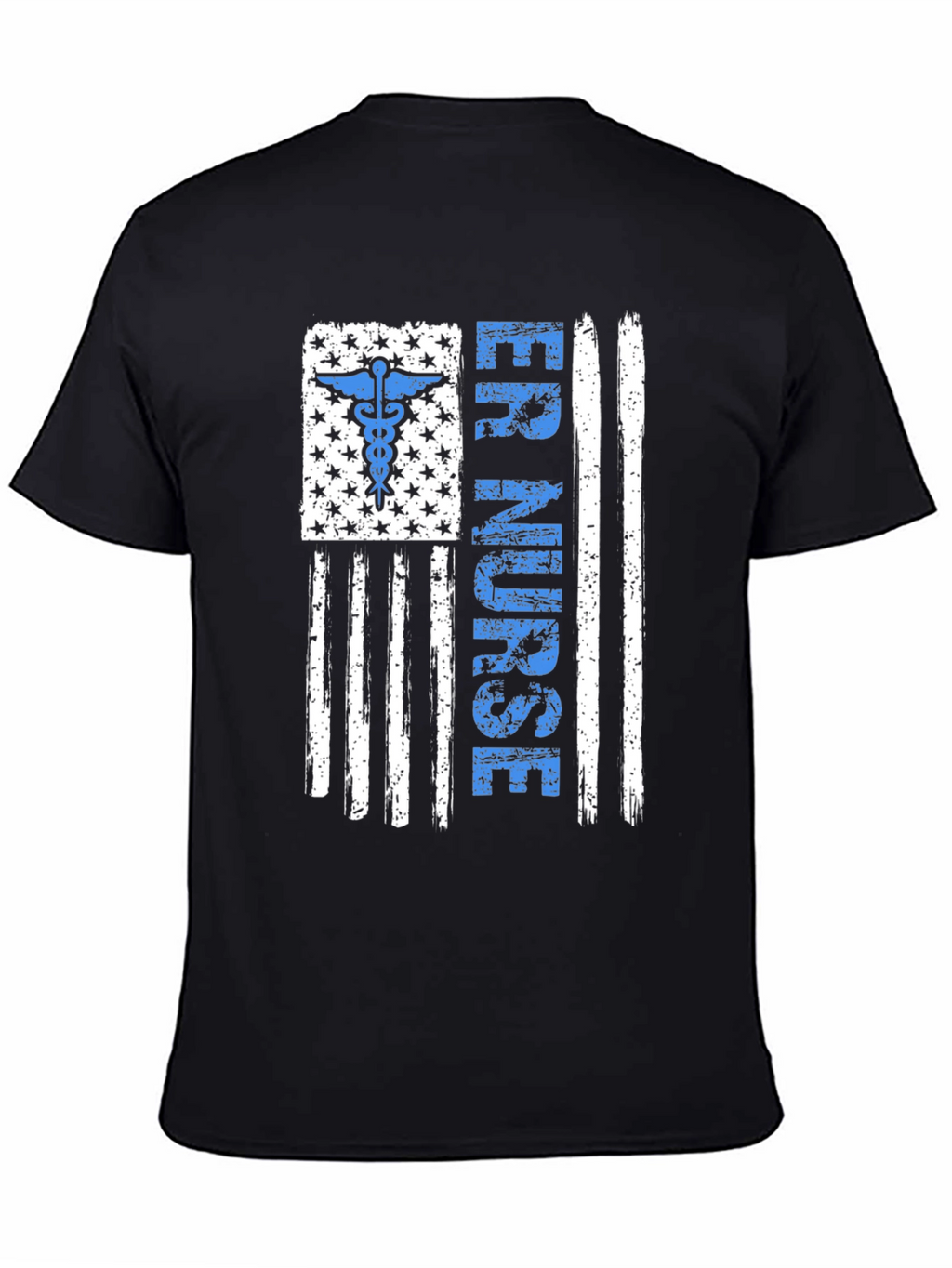 ER Nurse American Flag Graphic T-Shirt