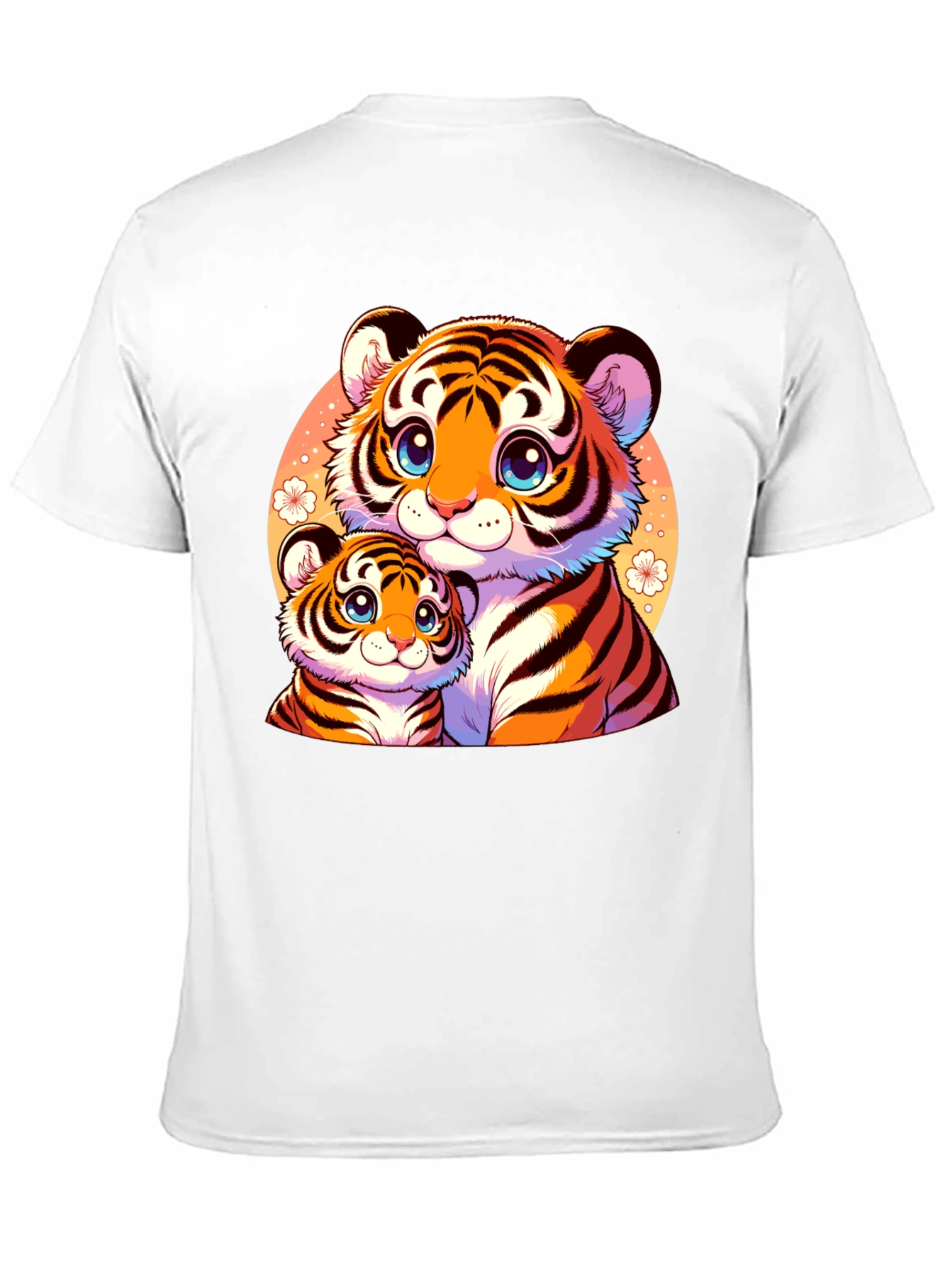 Cute Tiger Cub Family Graphic Tee - Soft Cotton Blend
