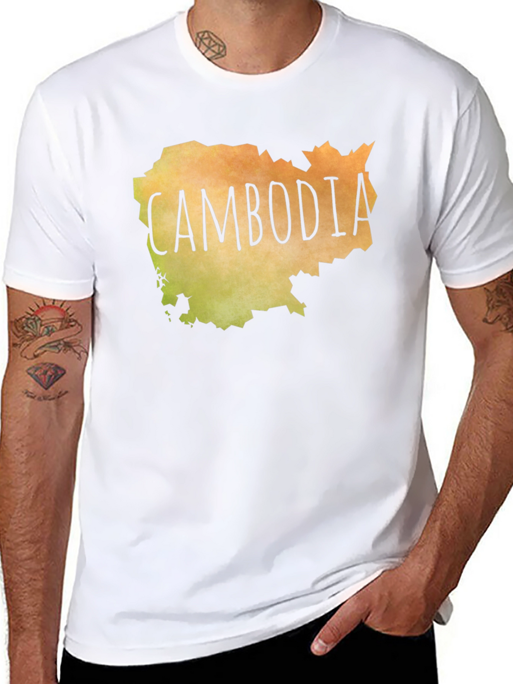 Cambodia Map T-Shirt