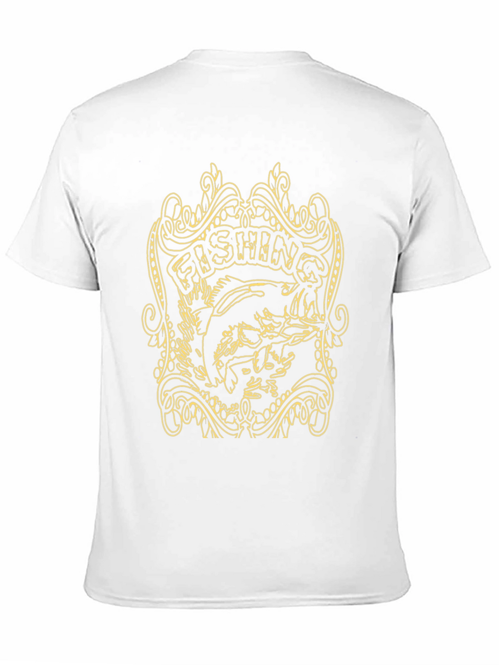 Fishing Graphic Tee - Black Cotton T-Shirt