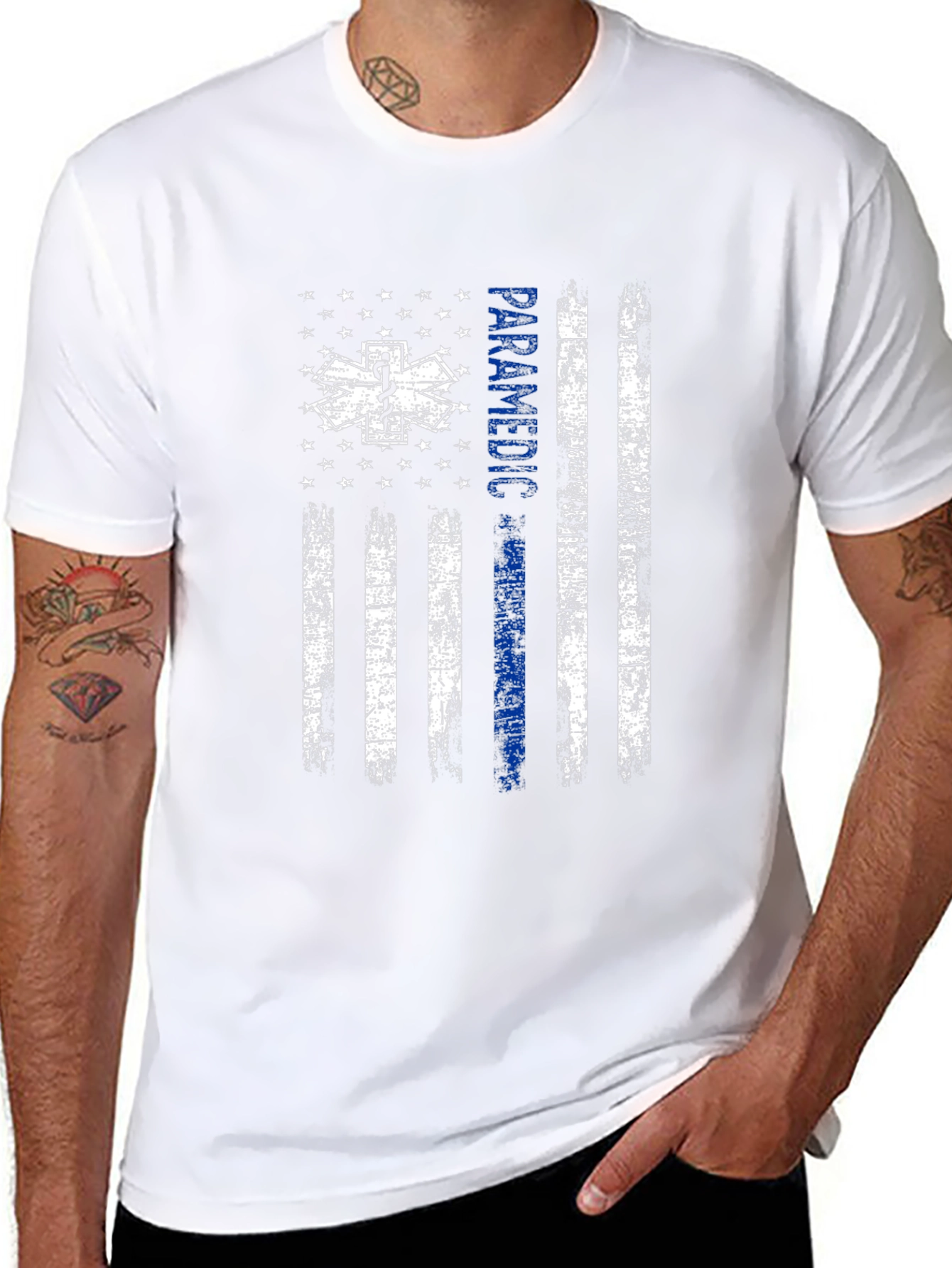 Paramedic American Flag Graphic T-Shirt