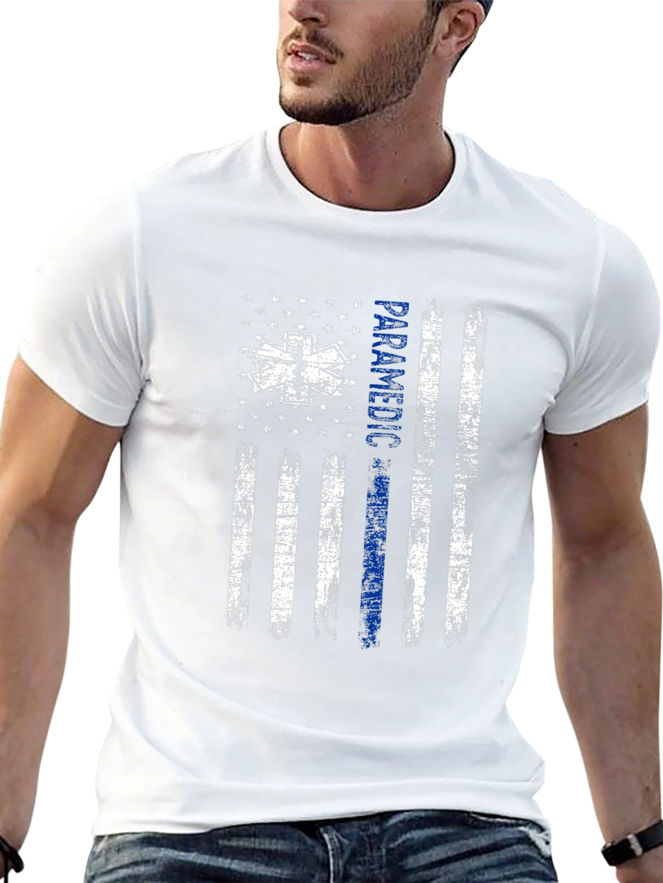 Paramedic American Flag Graphic T-Shirt